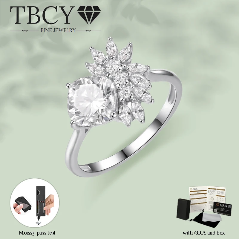 TBCYD 2CT кольца с муассанитом для женщин, настоящее серебро 925 пробы, подушка с бриллиантом и цветочным акцентом маркизы GRA, роскошные обручальные украшения
TBCYD 2CT кольца с муассанитом для женщин, настоящее серебро 925 пробы, подушка с бриллиантом и цветочным акцентом маркизы GRA, роскошные обручальные украшения