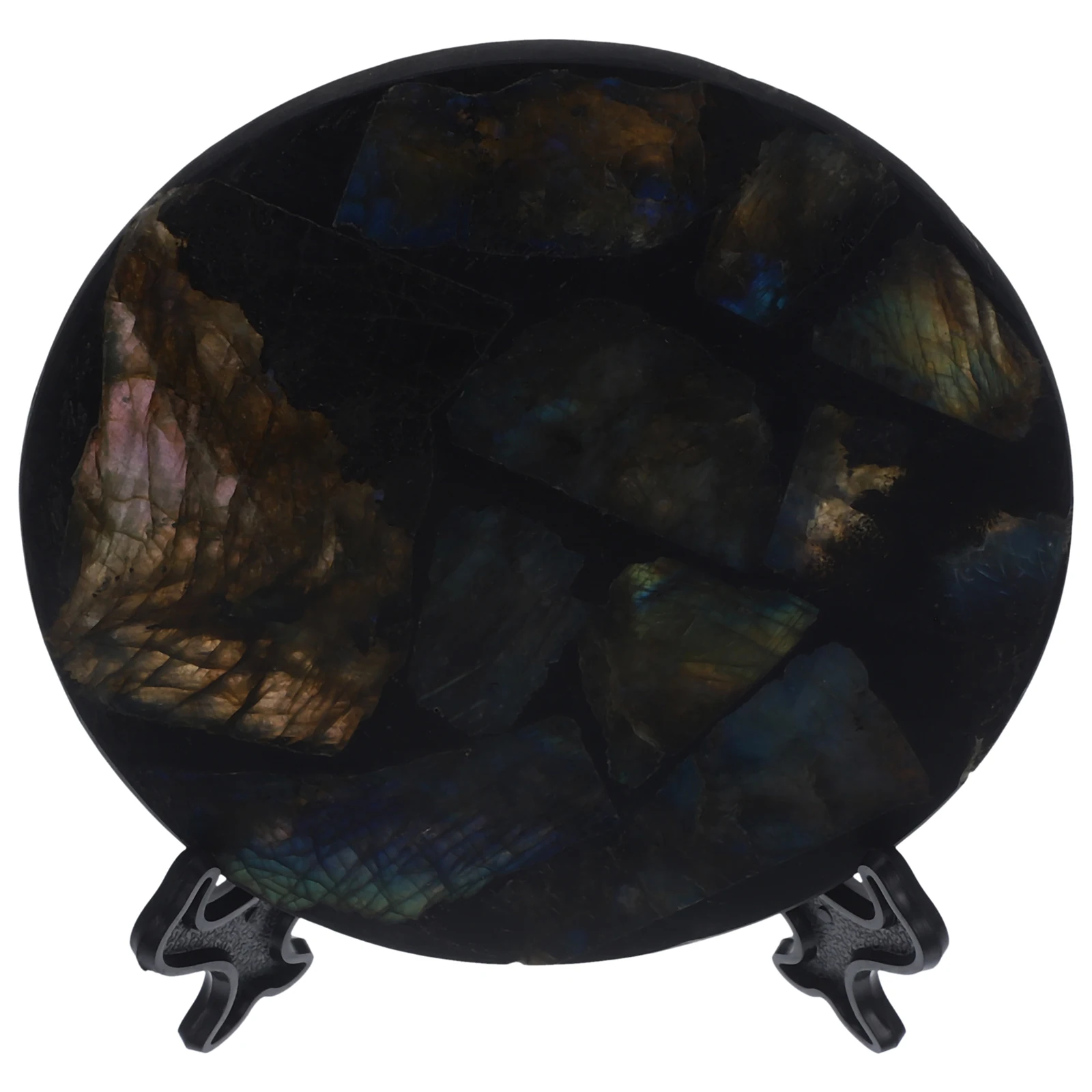 1 set 1 Piece Moonstone Ornaments Labradorite Round Plate Decorative Stone for Desktop Home Craft Natural Indoor Decor
1 set 1 Piece Moonstone Ornaments Labradorite Round Plate Decorative Stone for Desktop Home Craft Natural Indoor Decor