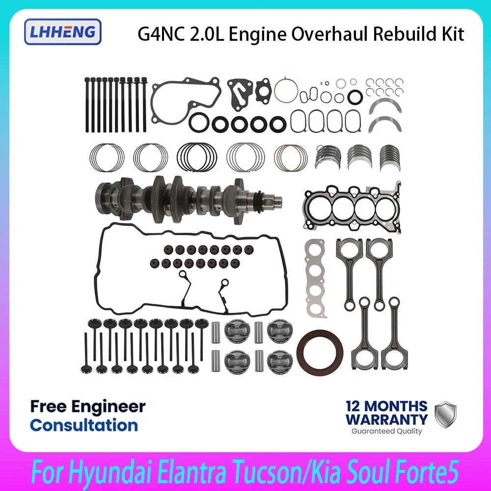 G4NC 2.0L Engine Overhaul Rebuild Kit For Hyundai Tucson ix35 Elantra Kia Sportage Forte Carens Soul OE 21020-2E000 23060-2E000
G4NC 2.0L Engine Overhaul Rebuild Kit For Hyundai Tucson ix35 Elantra Kia Sportage Forte Carens Soul OE 21020-2E000 23060-2E000