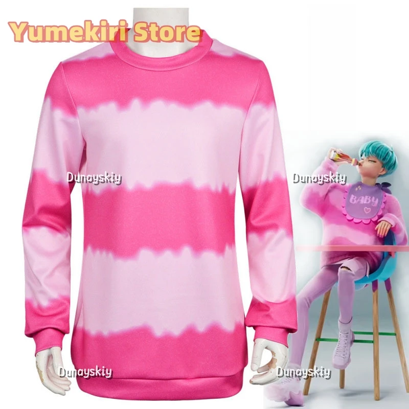 Anime Kpop Demon Hunters Saja Boys Baby Costume Rapper Cosplay Pink Long Sleeved Sweatshirt Uniform Wigs Halloween Party
Anime Kpop Demon Hunters Saja Boys Baby Costume Rapper Cosplay Pink Long Sleeved Sweatshirt Uniform Wigs Halloween Party