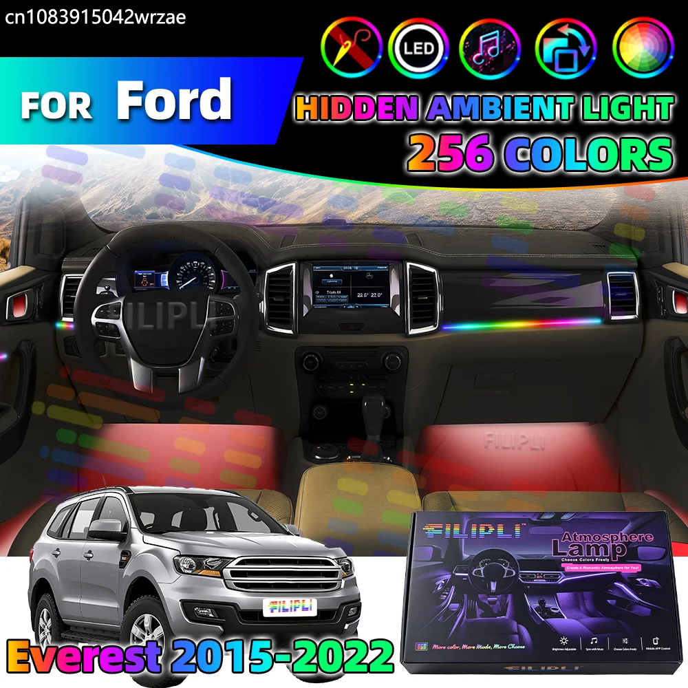 10 in 1 For Ford Everest 2015-2022 Years Car Interior Ambient Lights Strips Breathing Lighting Kit App Control Auto LED strips
10 in 1 For Ford Everest 2015-2022 Years Car Interior Ambient Lights Strips Breathing Lighting Kit App Control Auto LED strips