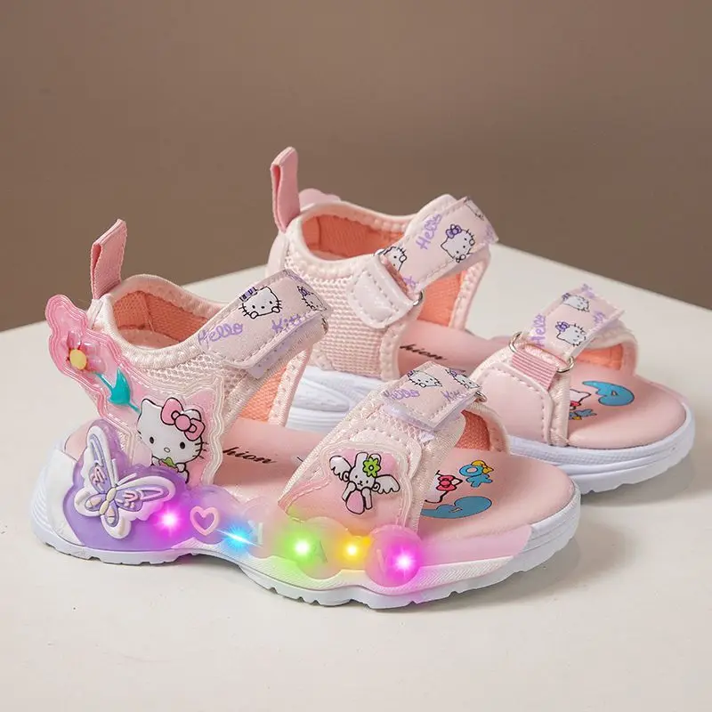 Sanrio Hello Kitty Girls Led Lights Flat Sandals Melody Children Shoes Cartoon Princess Shoes Teenage Sports Beach Shoes Gifts
Sanrio Hello Kitty Girls Led Lights Flat Sandals Melody Children Shoes Cartoon Princess Shoes Teenage Sports Beach Shoes Gifts