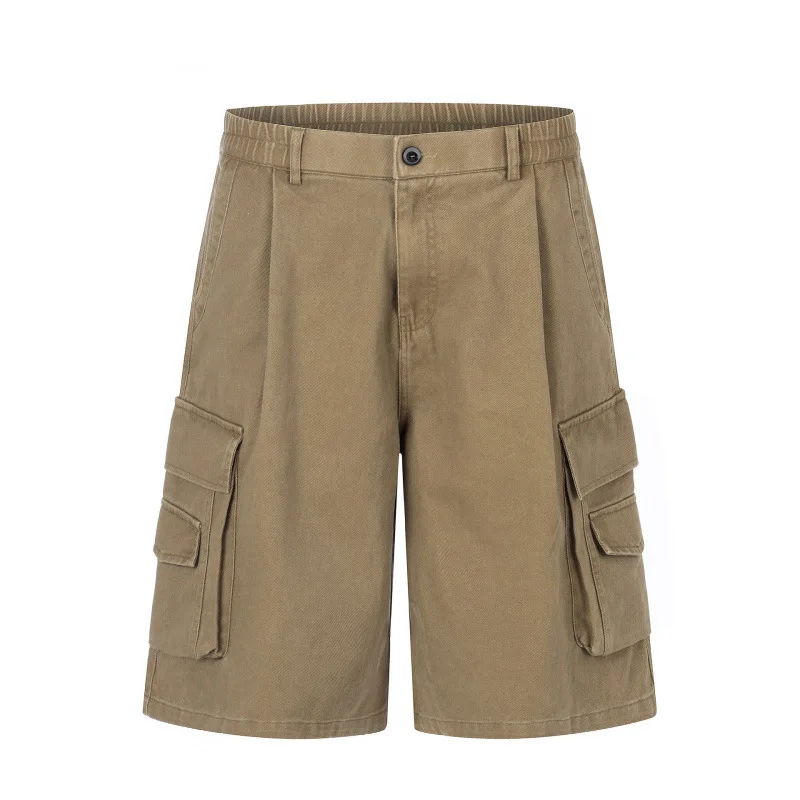 Summer Japanese Retro Amekaji Washed & Distressed Multi-Pocket Cargo Shorts Unisex Loose Knee Length Casual Workwear Shorts
Summer Japanese Retro Amekaji Washed & Distressed Multi-Pocket Cargo Shorts Unisex Loose Knee Length Casual Workwear Shorts