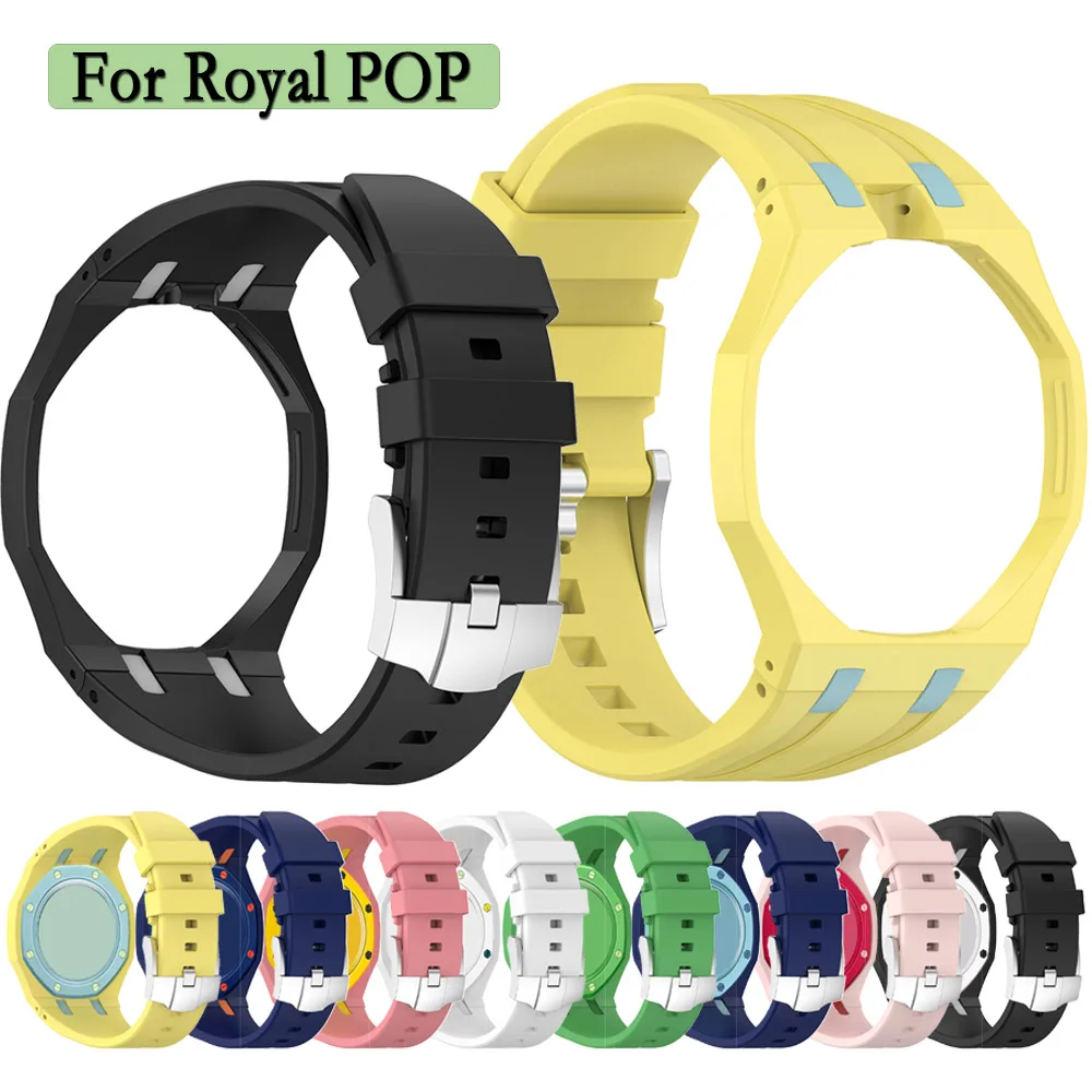 For ROYAL POP Integrated Strap Single Color Silicone Watchband Adjustable and Durable Wristband With Silver Buckle
For ROYAL POP Integrated Strap Single Color Silicone Watchband Adjustable and Durable Wristband With Silver Buckle