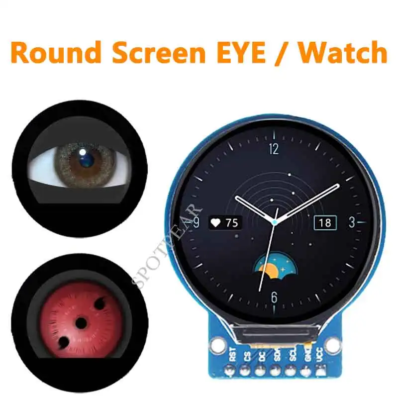 Круглый ЖК-дисплей EYE 0,96 дюйма 1,28 дюйма для Arduino Raspberry Pi ESP32 Pico STM32 EYE 0,96 дюйма 1,28 дюйма Круглый ЖК-дисплей
Круглый ЖК-дисплей EYE 0,96 дюйма 1,28 дюйма для Arduino Raspberry Pi ESP32 Pico STM32 EYE 0,96 дюйма 1,28 дюйма Круглый ЖК-дисплей