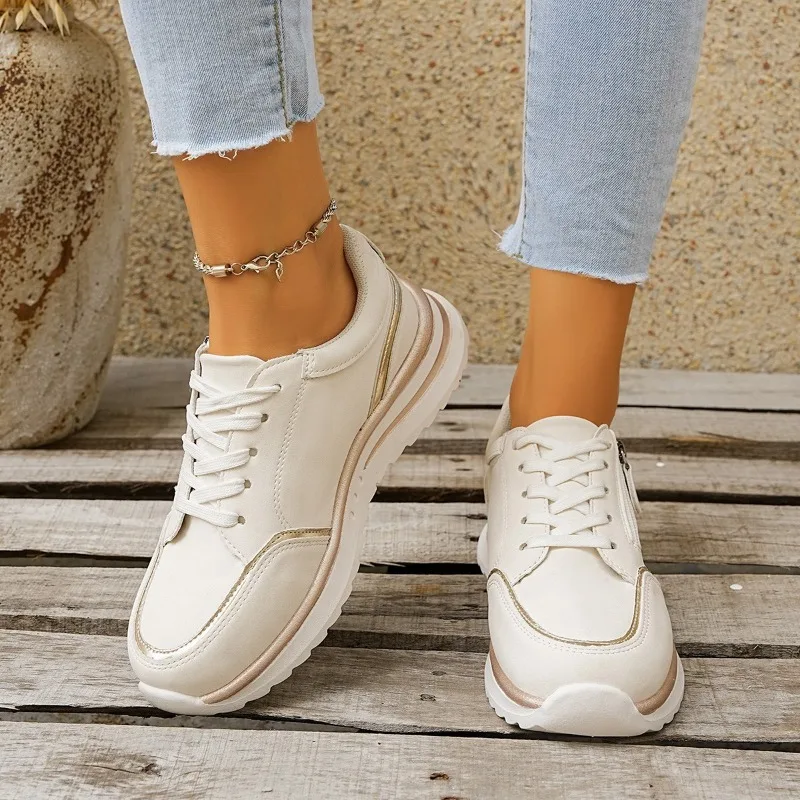 Large-sized Side Zipper Breathable Sneaker Shoes 2026 Spring/Autumn New Style, Soft Cake Comfortable Running Shoes for Women
Large-sized Side Zipper Breathable Sneaker Shoes 2026 Spring/Autumn New Style, Soft Cake Comfortable Running Shoes for Women