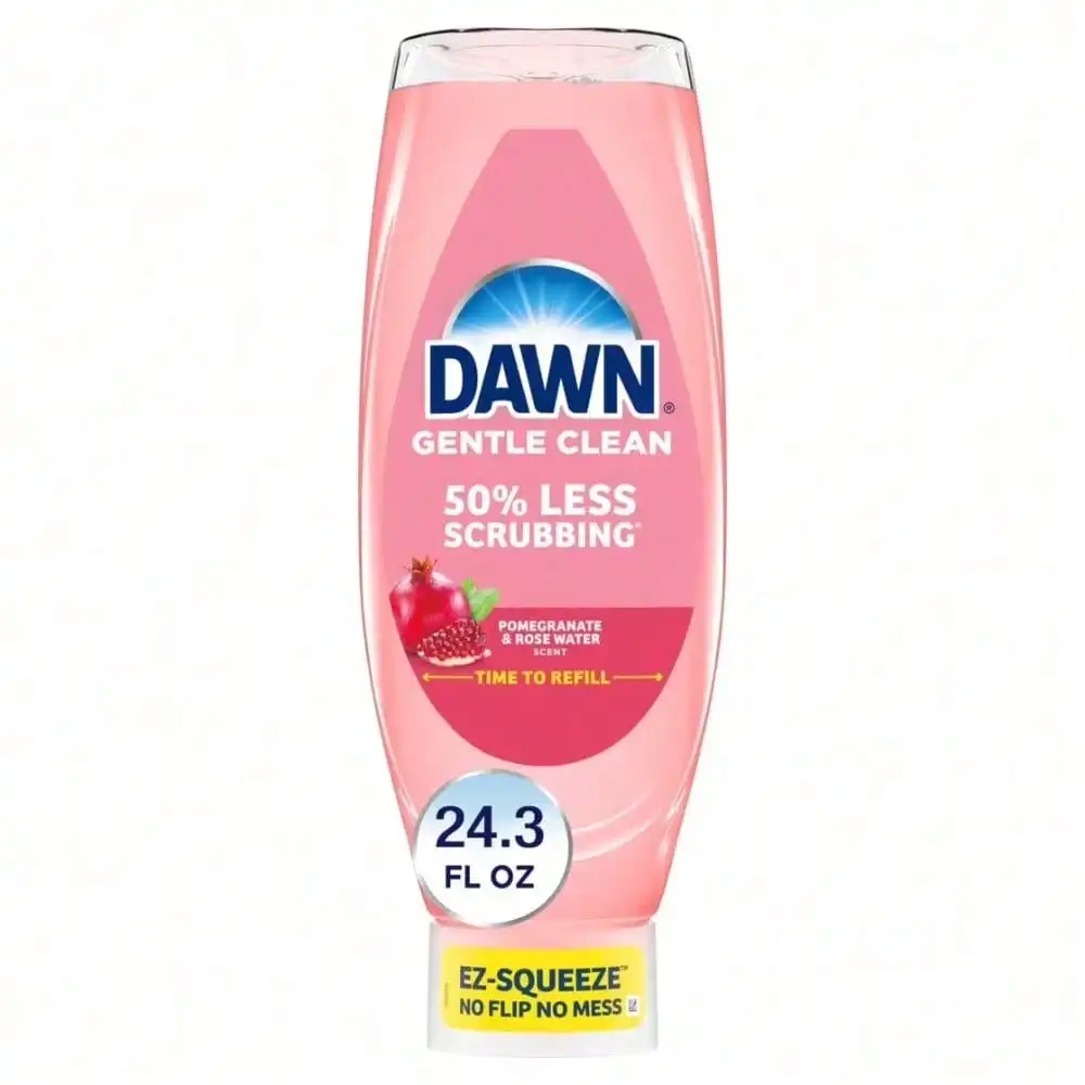 Exotic Pomegranate & Rose Water scent Gentle Clean EZ-Squeeze Dish Soap | Tough on grease, gentle on hands | 50% less scrubbing vs non‑concentratedGift Ideas
Exotic Pomegranate & Rose Water scent Gentle Clean EZ-Squeeze Dish Soap | Tough on grease, gentle on hands | 50% less scrubbing vs non‑concentratedGift Ideas