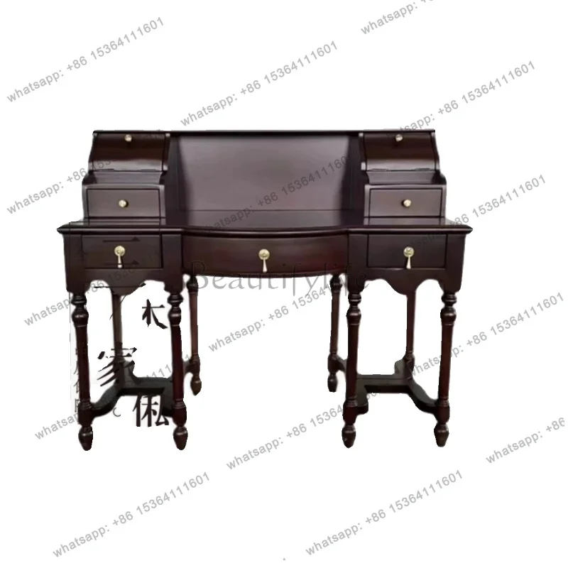 American retro solid wood dressing table French simple makeup table Small apartment can be customized
American retro solid wood dressing table French simple makeup table Small apartment can be customized