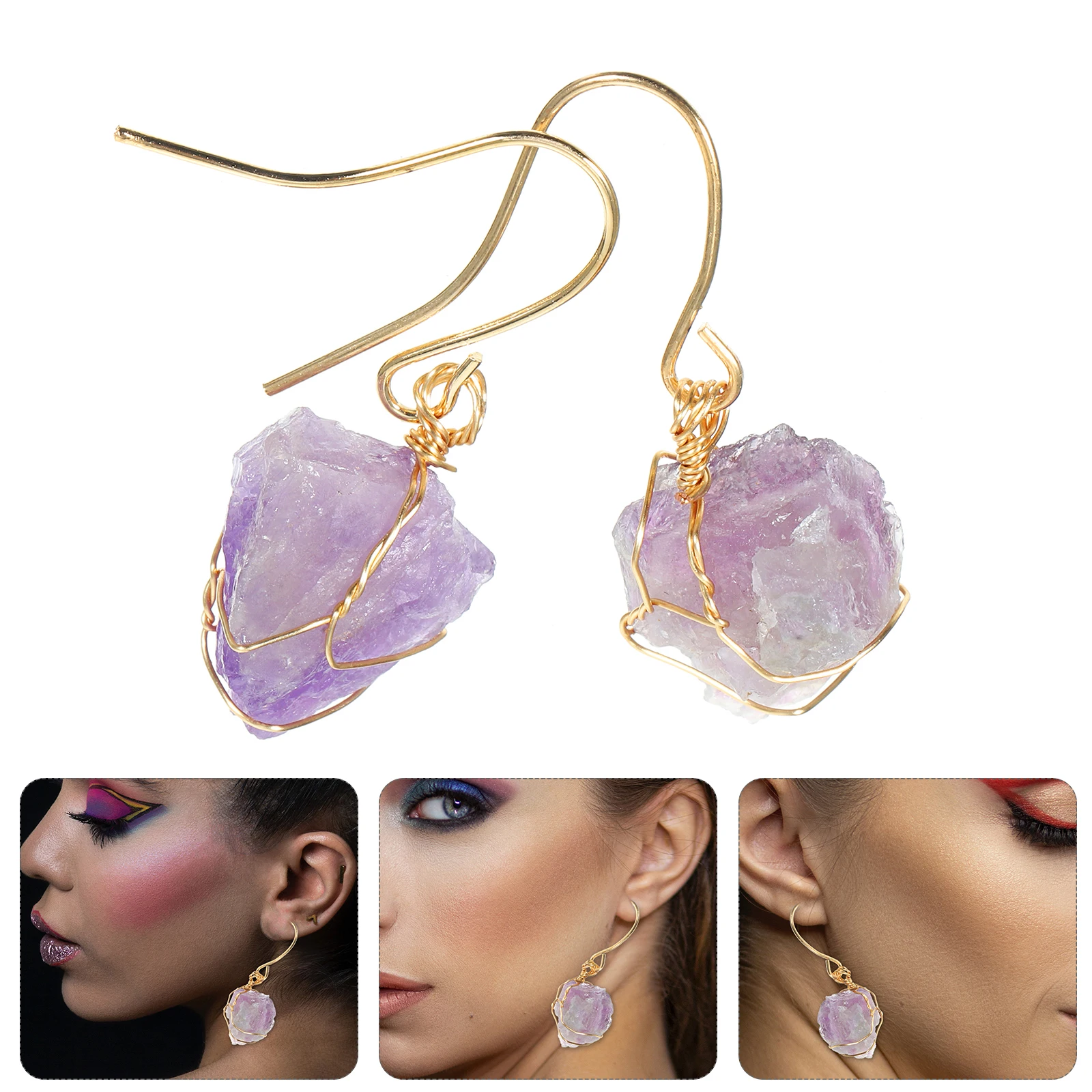 1 Pair Purple Amethyst Stone Earrings For Women Trendy Dangle Drop Crystal Hook Earrings Fashion Circle Beaded Ear Accessories
1 Pair Purple Amethyst Stone Earrings For Women Trendy Dangle Drop Crystal Hook Earrings Fashion Circle Beaded Ear Accessories
