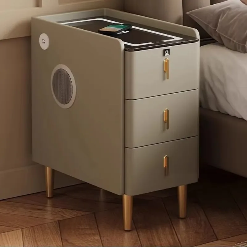 Modern Solid Wood Smart Nightstand with Wireless USB Charging Storage and Smart Speaker Bedroom Furniture Three-Drawer
Modern Solid Wood Smart Nightstand with Wireless USB Charging Storage and Smart Speaker Bedroom Furniture Three-Drawer