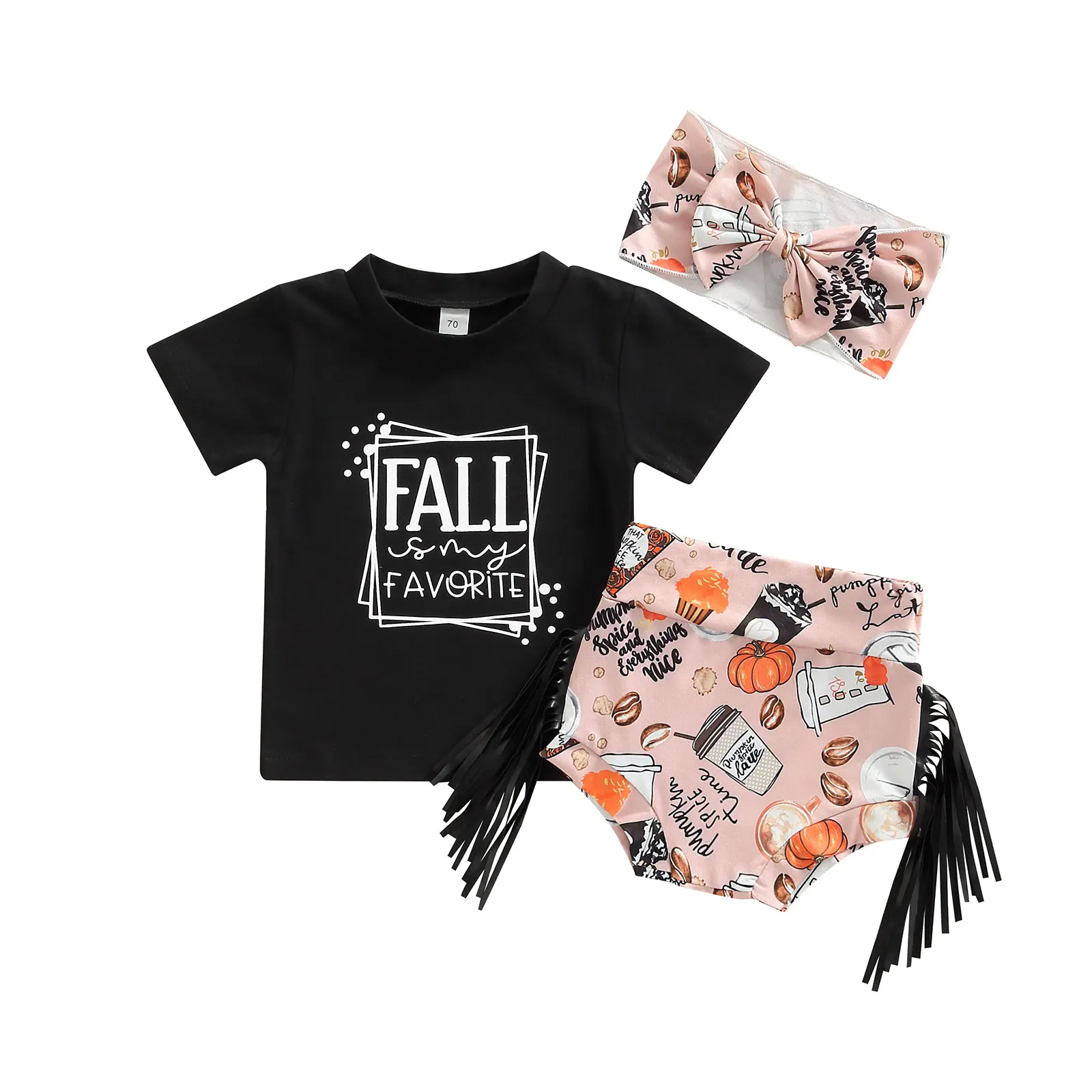 2022-06-13 Lioraitiin 3Pcs Halloween Baby Girls Outfit Letter Round Collar Short Sleeve Tops Pumpkin Printing Tassels Shorts
2022-06-13 Lioraitiin 3Pcs Halloween Baby Girls Outfit Letter Round Collar Short Sleeve Tops Pumpkin Printing Tassels Shorts