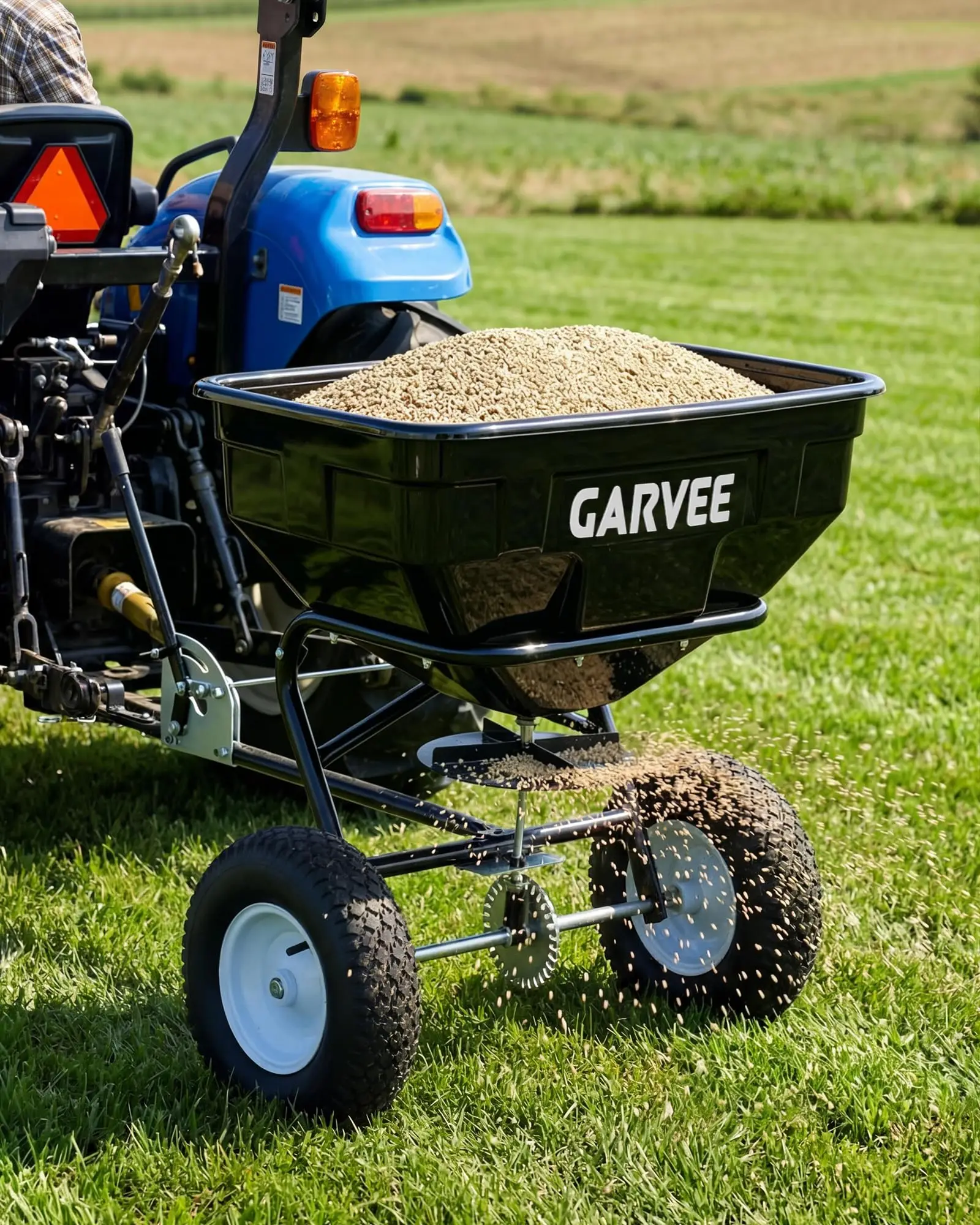 130LBS Universal Tow Push Garden Broadcast Spreader 10FT Lawn Seed Fertilizer Salt Spreader 13in Pneumatic Tires ATV Tractor Fit
130LBS Universal Tow Push Garden Broadcast Spreader 10FT Lawn Seed Fertilizer Salt Spreader 13in Pneumatic Tires ATV Tractor Fit