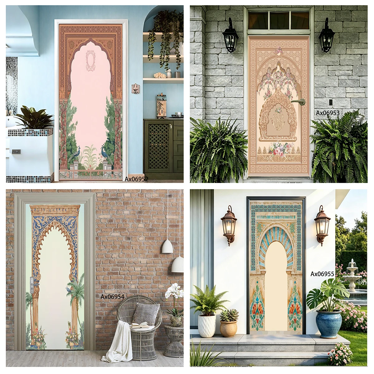 Antique Moroccan Arch Floral Door Sticker Full Door Wrap Wallpaper Customize Self-adhesive Home Decoration Door Poster Stickers
Antique Moroccan Arch Floral Door Sticker Full Door Wrap Wallpaper Customize Self-adhesive Home Decoration Door Poster Stickers