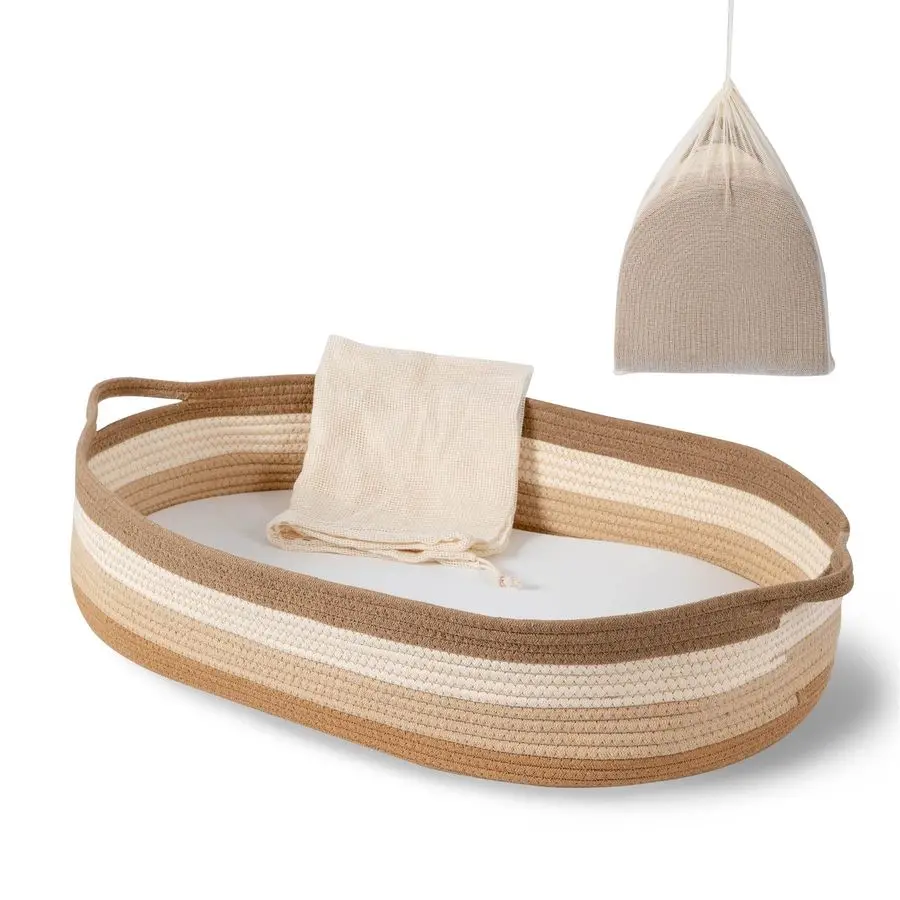 Changing Basket Moses Basket Changing Table Topper and Thick Foam Pad with Removable Cotton Mattress Cover, 100 Cotton Boho Nurs
Changing Basket Moses Basket Changing Table Topper and Thick Foam Pad with Removable Cotton Mattress Cover, 100 Cotton Boho Nurs
