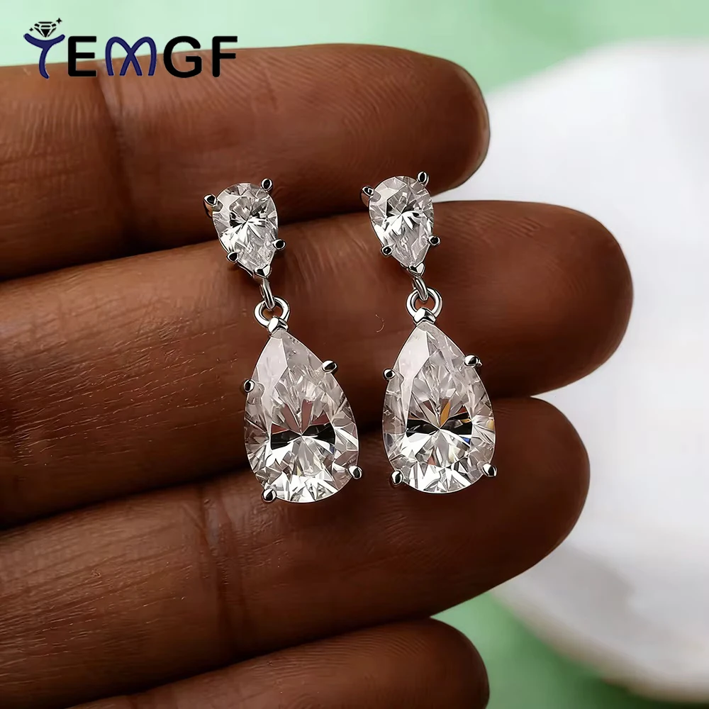TEMGF 7CT/Pair Moissanite Studs S925 Sterling Silver Drop Earrings for Women Wedding Engagement Anniversary luxury Fine Jewelry
TEMGF 7CT/Pair Moissanite Studs S925 Sterling Silver Drop Earrings for Women Wedding Engagement Anniversary luxury Fine Jewelry