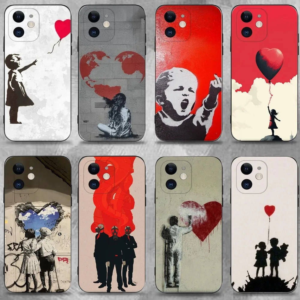 Banksy Graffiti War Phone Case For iPhone 16,15,14,13,12,11 Plus,Pro Max,XS,X,XR,SE,Mini,8,7,Soft Silicone Black Cover
Banksy Graffiti War Phone Case For iPhone 16,15,14,13,12,11 Plus,Pro Max,XS,X,XR,SE,Mini,8,7,Soft Silicone Black Cover