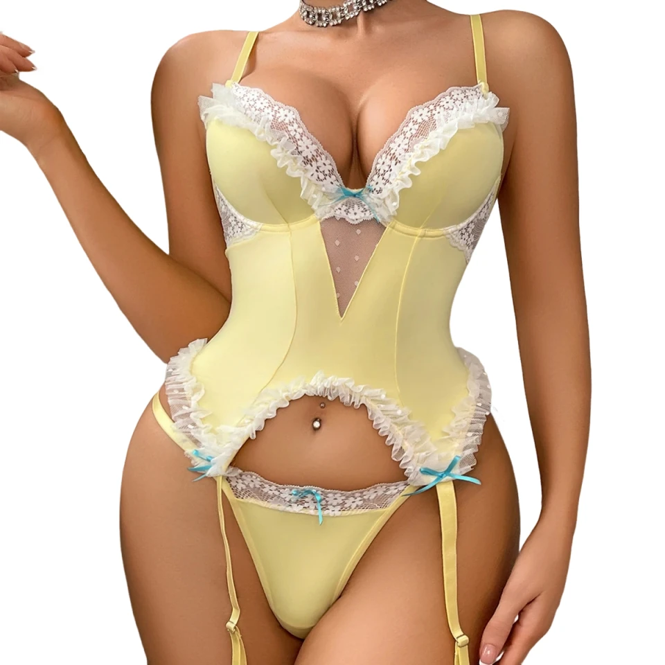 MUZISKAT 2025 New Perspective Mesh Splicing Lace Lace Design Sensual Sleeping Skirt Sexy Underwear Two Piece Set
MUZISKAT 2025 New Perspective Mesh Splicing Lace Lace Design Sensual Sleeping Skirt Sexy Underwear Two Piece Set