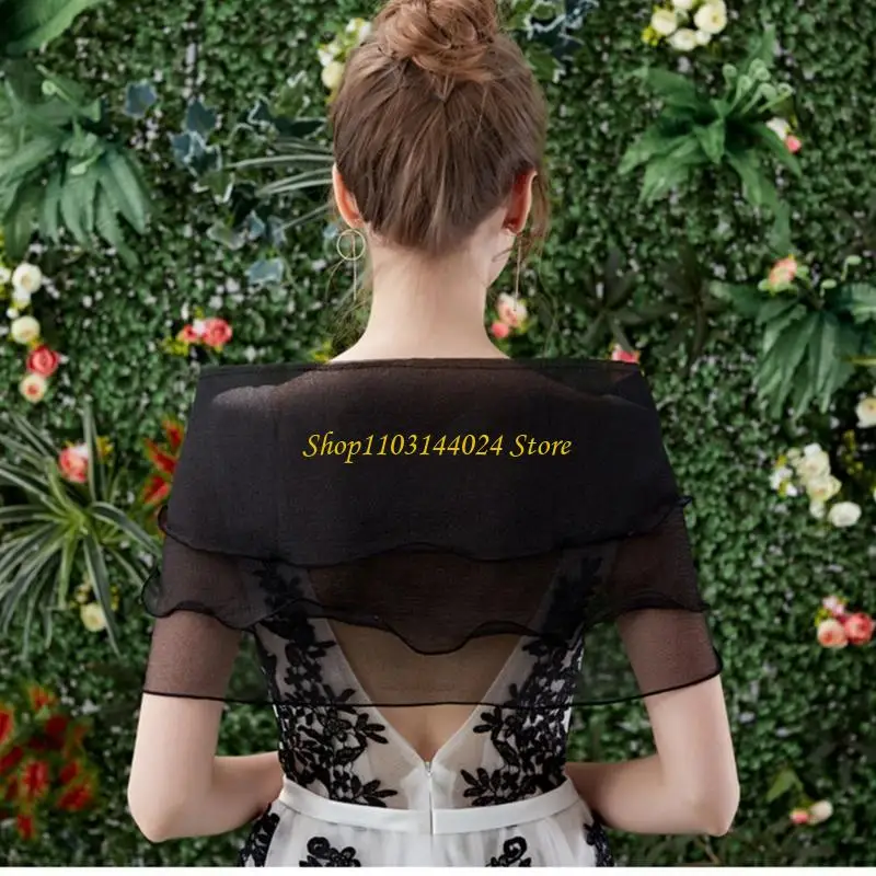 N5KE Elegant Wedding Dress Shawl 3-Layer for Brides and Women Soft & Comfortable See Through Wedding Shoulder Capelet
N5KE Elegant Wedding Dress Shawl 3-Layer for Brides and Women Soft & Comfortable See Through Wedding Shoulder Capelet