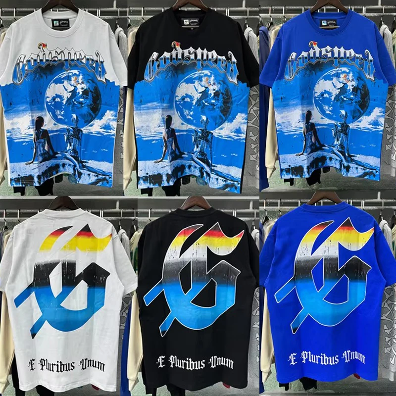 Current Fashionable God Speed T-shirt Robot Print Spring Summer Unisex Tee High Quality Casual Cotton GOD SPEED Short Sleeve
Current Fashionable God Speed T-shirt Robot Print Spring Summer Unisex Tee High Quality Casual Cotton GOD SPEED Short Sleeve