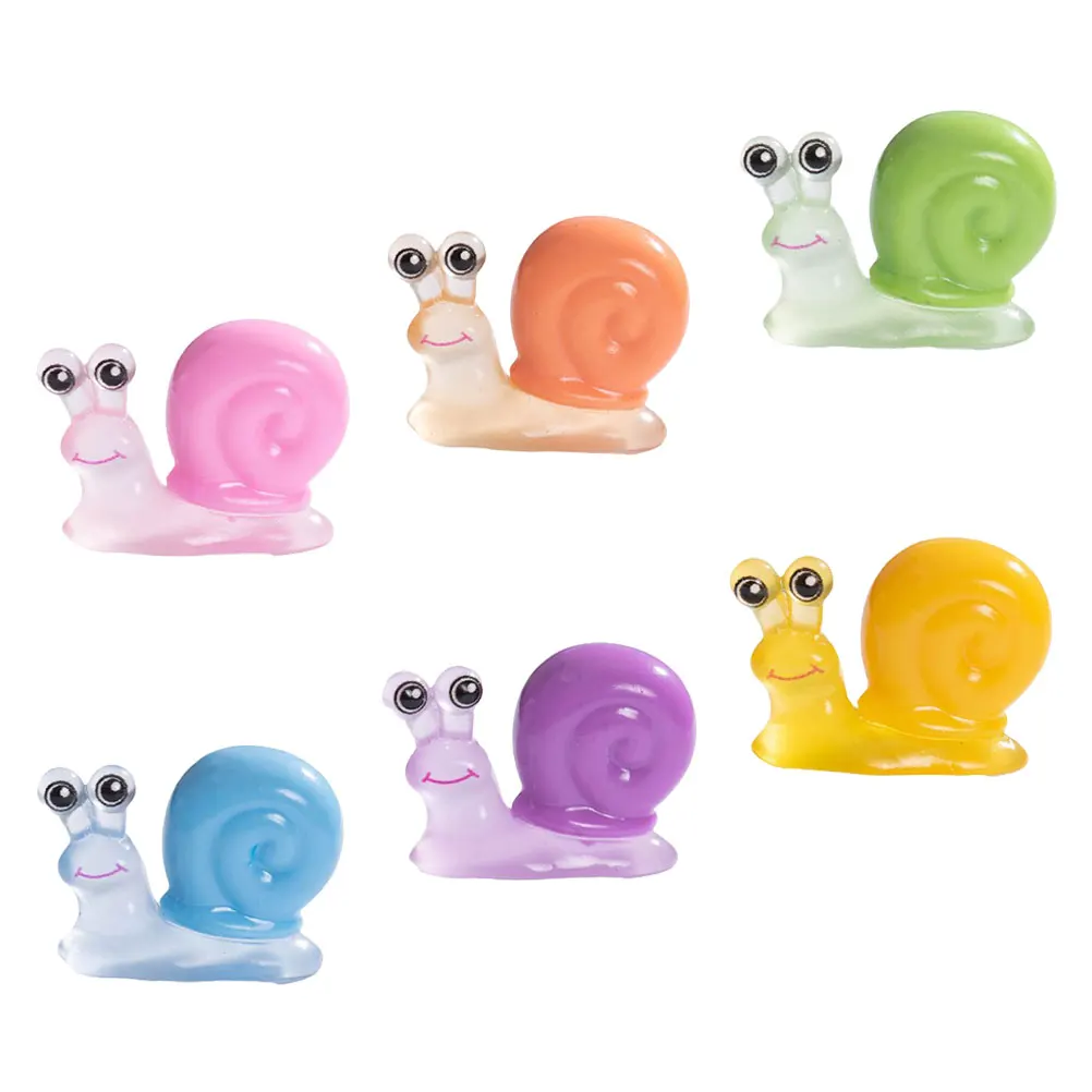6 Pcs Mini Resin Snail Figurines Luminous Garden Ornaments Small Animals Landscape Decor Plant Accessories Tiny Statues Home
6 Pcs Mini Resin Snail Figurines Luminous Garden Ornaments Small Animals Landscape Decor Plant Accessories Tiny Statues Home