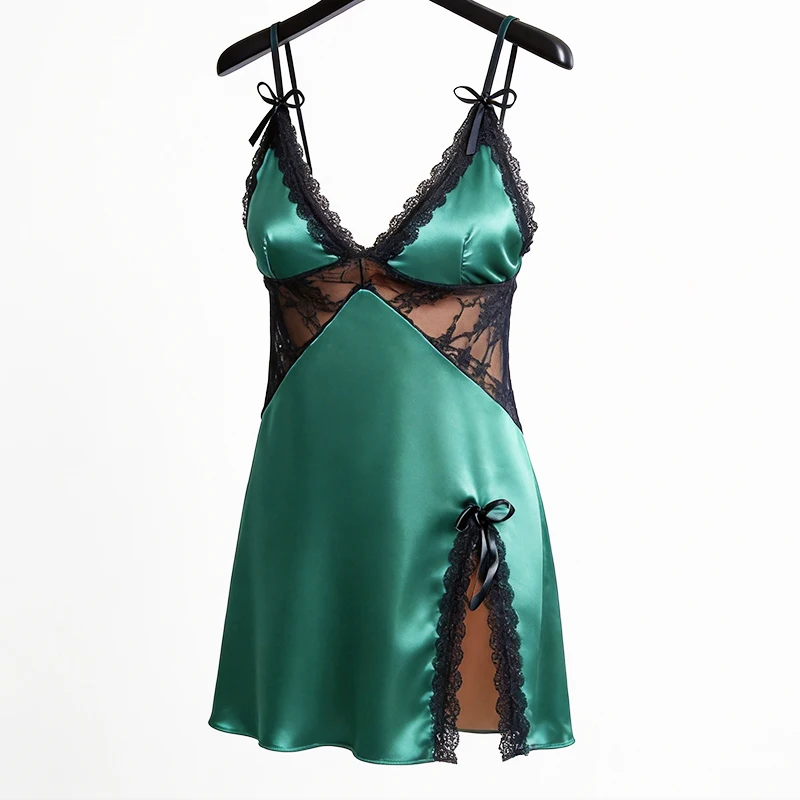 Women's Clothing Pajamas Sexy Lingerie Lace Splicing Sweet Comfortable Halter Nightgown Ladies Suspenders Skirt Homewear
Women's Clothing Pajamas Sexy Lingerie Lace Splicing Sweet Comfortable Halter Nightgown Ladies Suspenders Skirt Homewear
