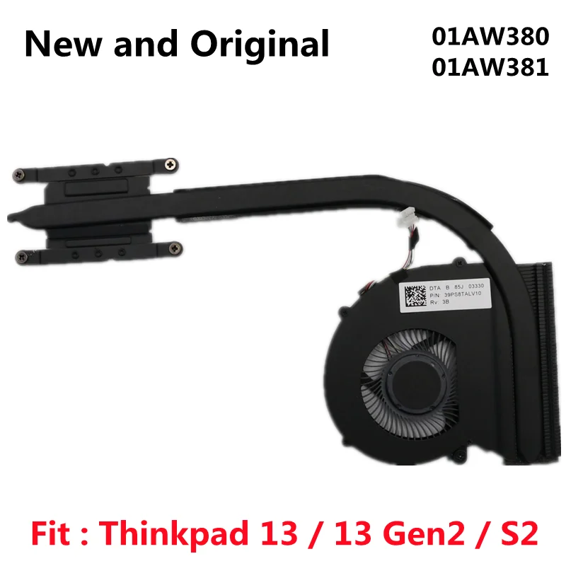 New Original CPU Cooling Fan Heatsink Radiator Cooler For Lenovo Thinkpad 13 / 13 Gen 2 / S2 Laptop TP00081A 01AW380 01AW381
New Original CPU Cooling Fan Heatsink Radiator Cooler For Lenovo Thinkpad 13 / 13 Gen 2 / S2 Laptop TP00081A 01AW380 01AW381