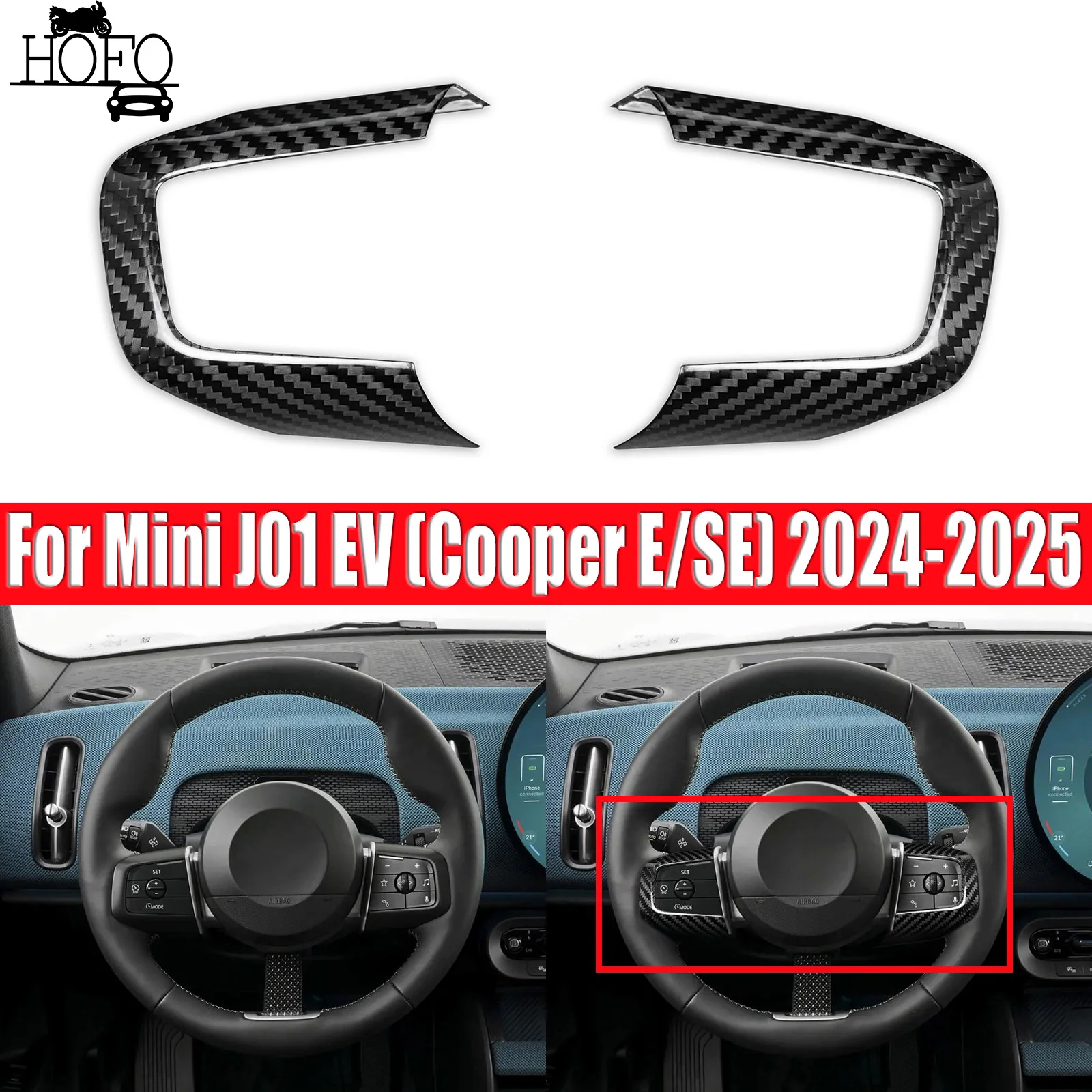 For Mini J01 EV (Cooper E/SE) 2024-2025 Aceman J05 F65 F66 F67 Steering Wheel Button Frame trim
For Mini J01 EV (Cooper E/SE) 2024-2025 Aceman J05 F65 F66 F67 Steering Wheel Button Frame trim