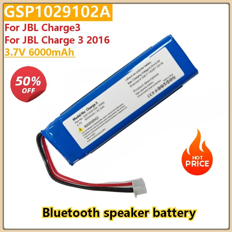 Gsp1029102a Battery for Jbl Charge3 Charge 3 2016 Version Wireless Bluetooth Speaker Bateria Brand New High Quality 
Gsp1029102a Battery for Jbl Charge3 Charge 3 2016 Version Wireless Bluetooth Speaker Bateria Brand New High Quality