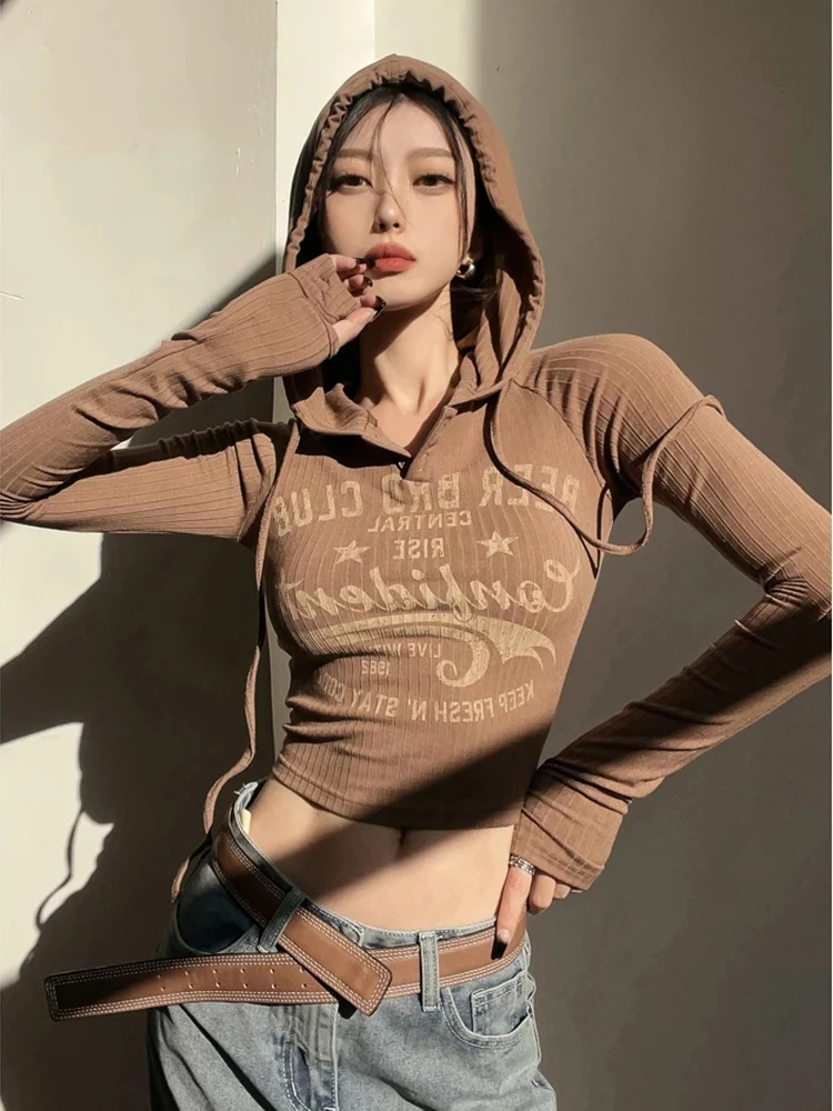 Y2K Retro Women Knitted Hoodies American Wasteland Letter Print Slim Fit Pullovers Streetwear Lace Up Jazz Dance Cropped Tops
Y2K Retro Women Knitted Hoodies American Wasteland Letter Print Slim Fit Pullovers Streetwear Lace Up Jazz Dance Cropped Tops