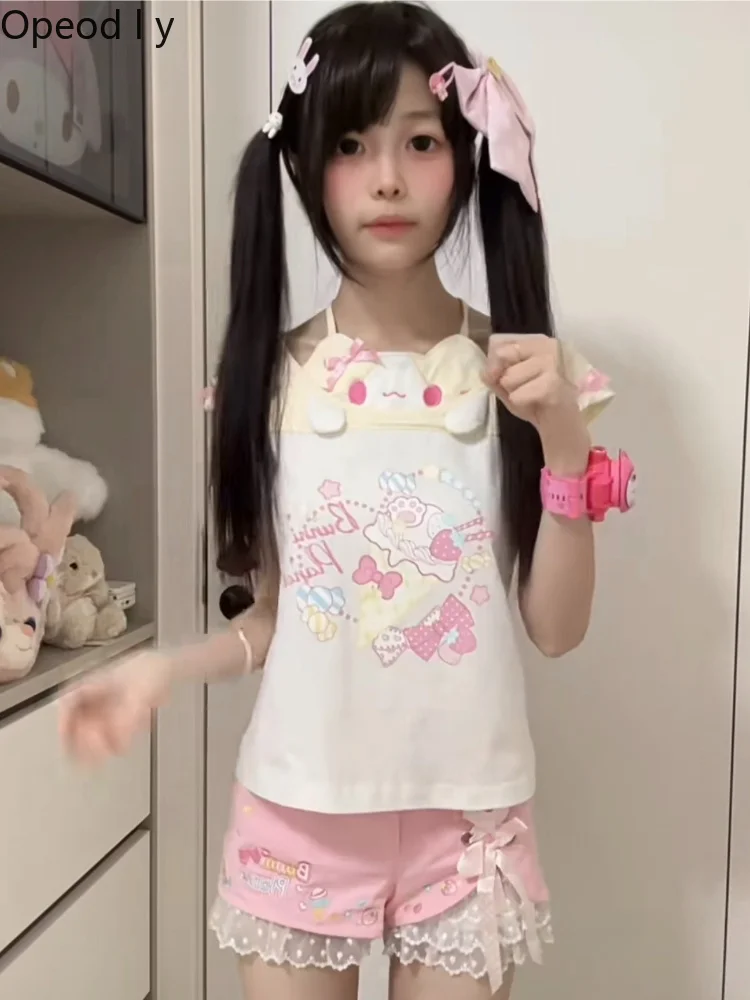 Japanese Original Cute Doll Lace-up Neck Short-sleeved Lolita Cartoon Loli Soft Girl Daughter Dress T-shirt
Japanese Original Cute Doll Lace-up Neck Short-sleeved Lolita Cartoon Loli Soft Girl Daughter Dress T-shirt