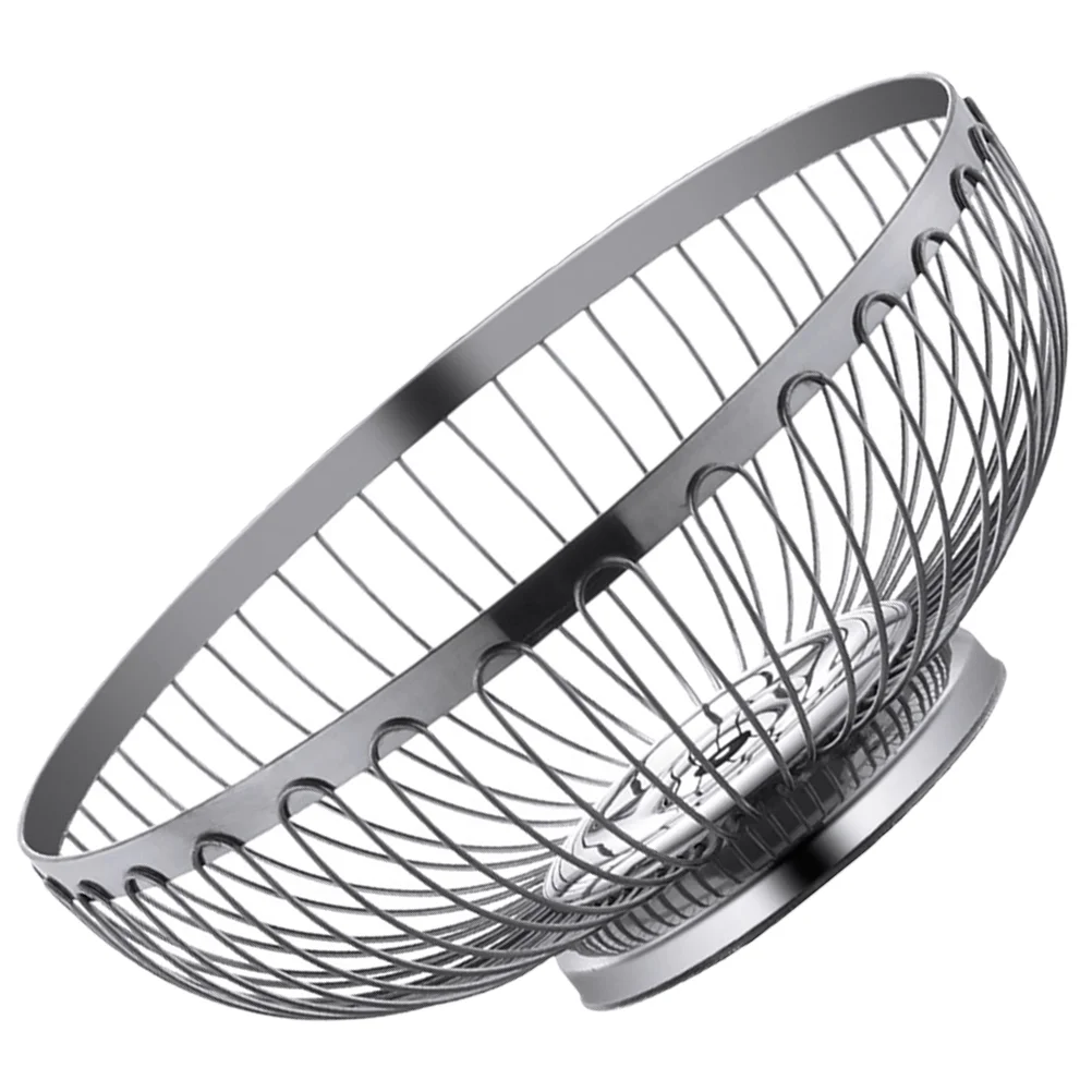 Large 26cm Stainless Steel Draining Fruit Vegetable Basket Silver Simple Hollow Wire Kitchen Home Hotel Picnic Storage Solution
Large 26cm Stainless Steel Draining Fruit Vegetable Basket Silver Simple Hollow Wire Kitchen Home Hotel Picnic Storage Solution
