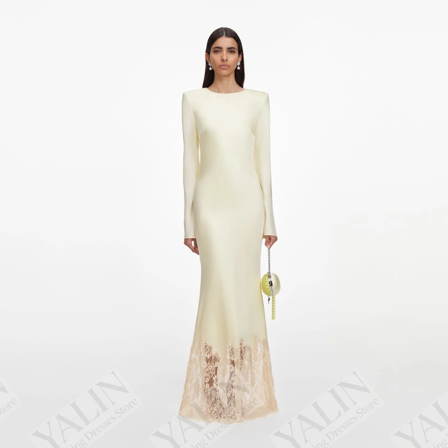 Women's A-line Evening Dresses Floor-length O-neck Full Sleeve Prom Dresses Fashion Lace Simple Draped Casual Customized Gowns
Women's A-line Evening Dresses Floor-length O-neck Full Sleeve Prom Dresses Fashion Lace Simple Draped Casual Customized Gowns