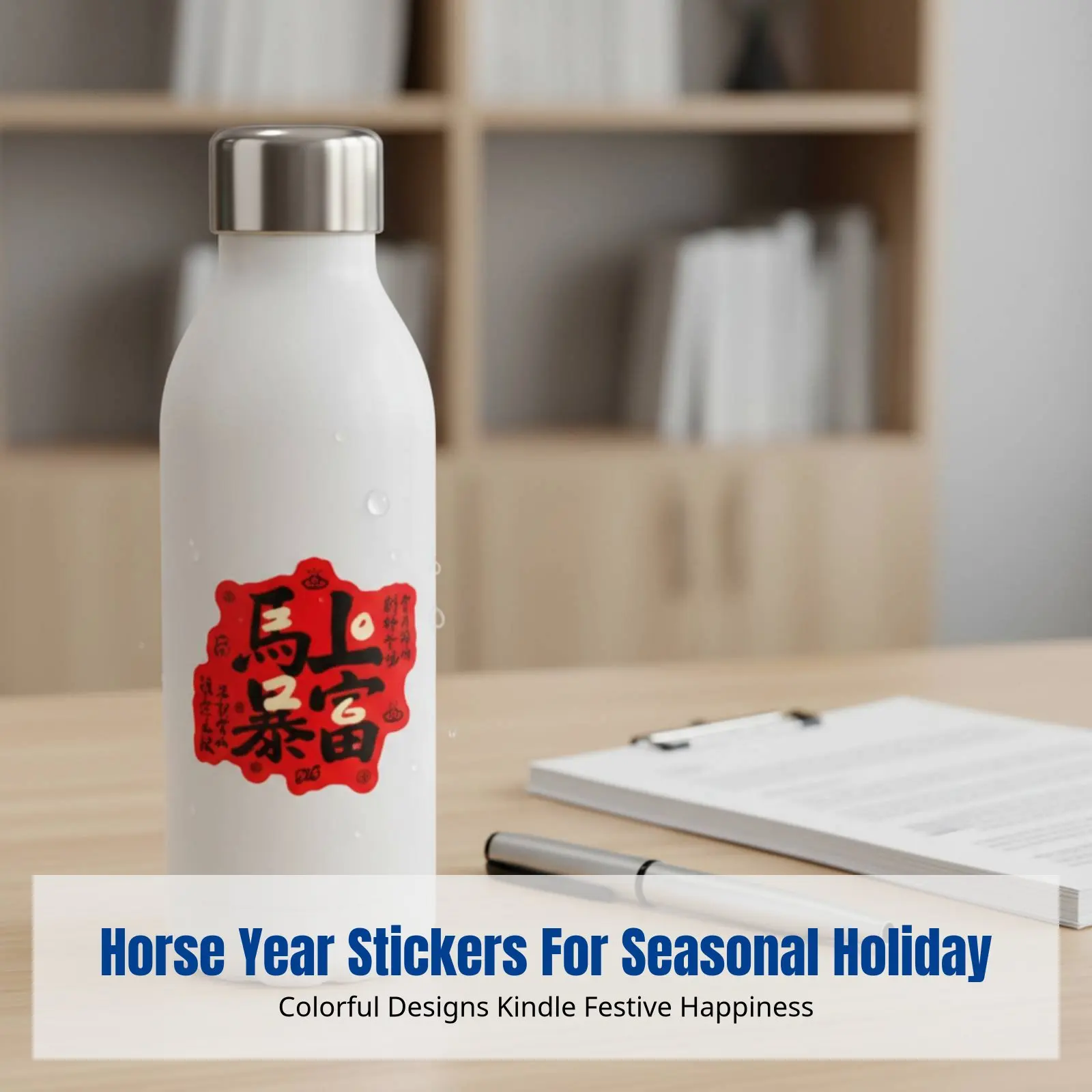 Year of the Horse Stickers, Seasonal Holiday Cartoon Waterproof Decals, New Year DIY Decor for Mug, Luggage, Phone Case
Year of the Horse Stickers, Seasonal Holiday Cartoon Waterproof Decals, New Year DIY Decor for Mug, Luggage, Phone Case