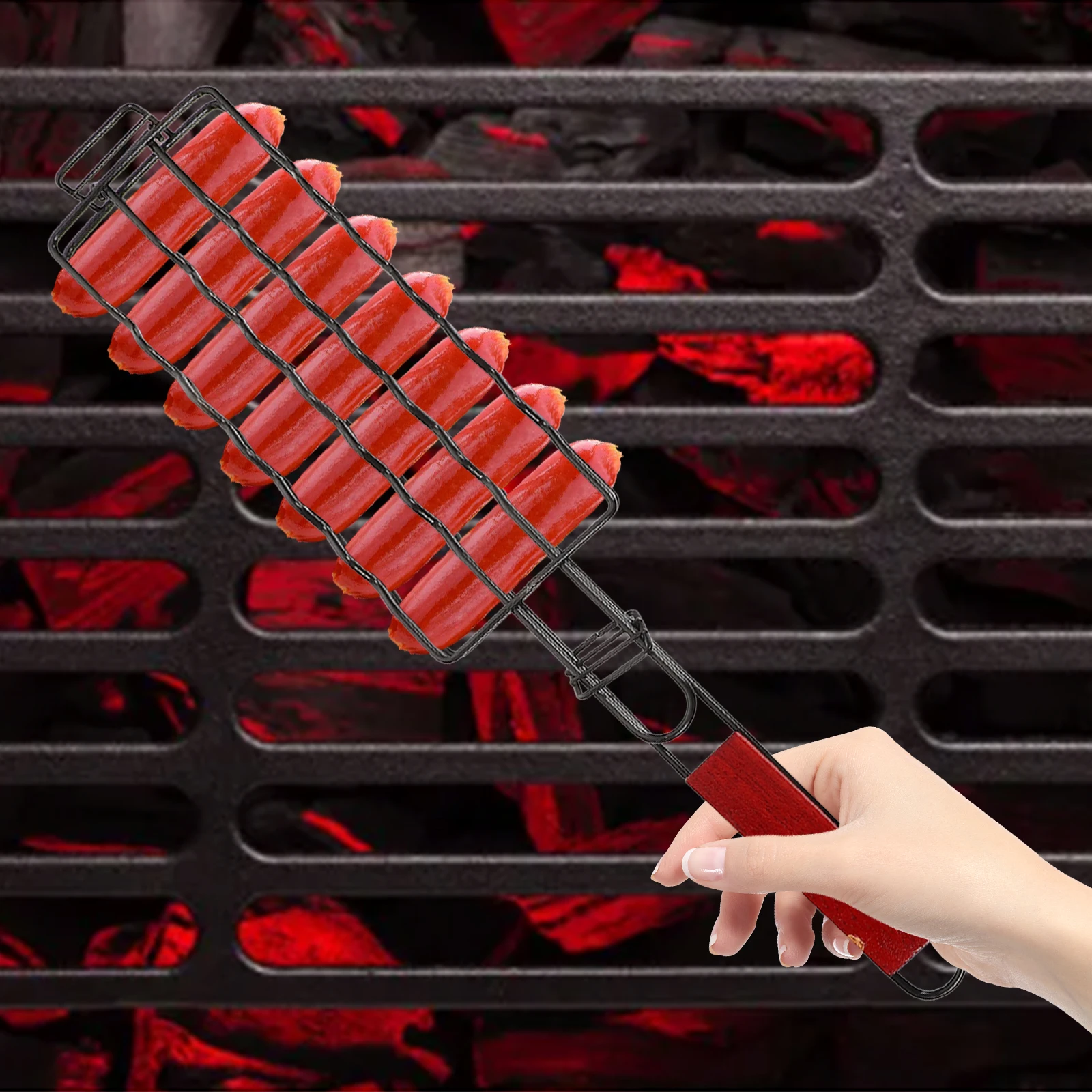 Detachable Barbecue Tool Grill Tray Mesh Accessories for Outdoor Cooking Sausage Hot Dog Grilling Basket Versatile Use Easy
Detachable Barbecue Tool Grill Tray Mesh Accessories for Outdoor Cooking Sausage Hot Dog Grilling Basket Versatile Use Easy