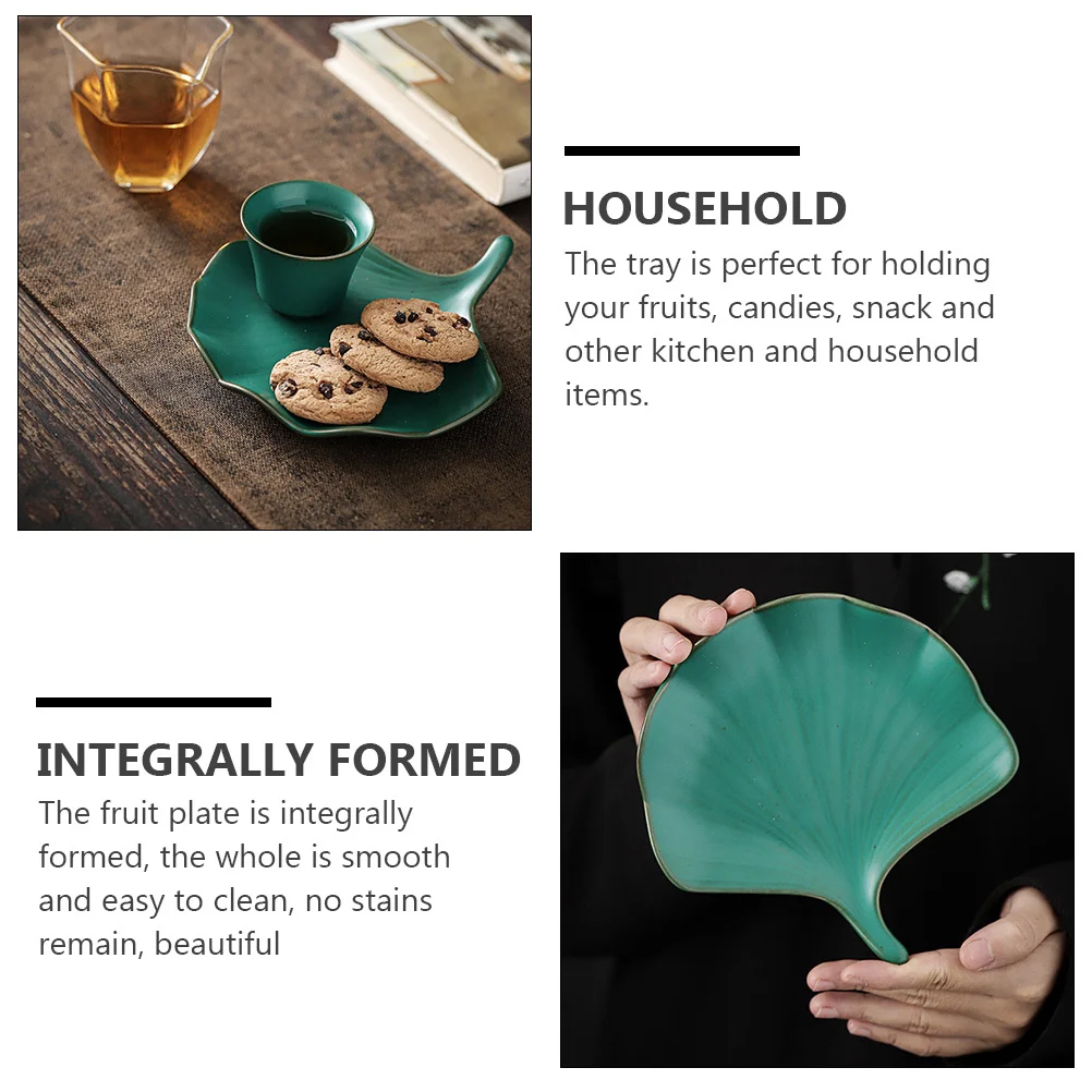 1Pcs Ceramic Snack Plate Fruit Tray Ginkgo Leaf Shape Creative Design for Candy Fruit Dessert Dry Food Storage
1Pcs Ceramic Snack Plate Fruit Tray Ginkgo Leaf Shape Creative Design for Candy Fruit Dessert Dry Food Storage