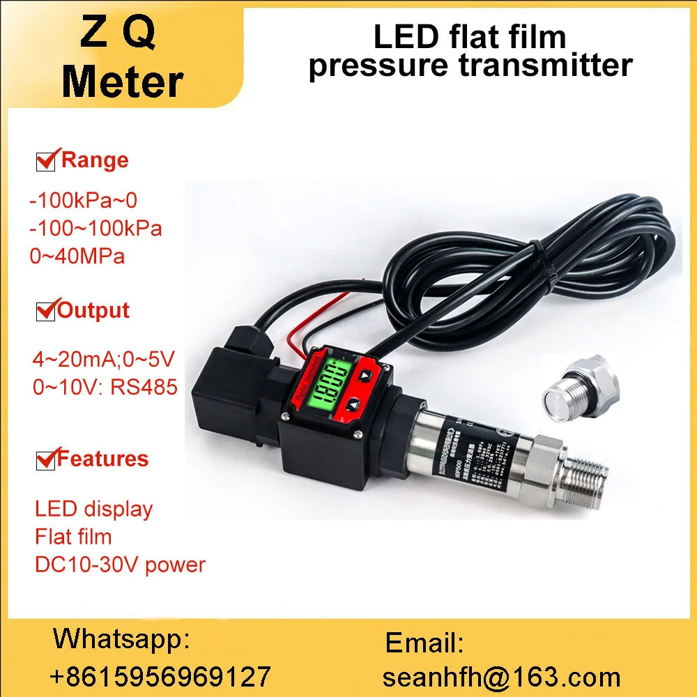 Flat film pressure transmitter flat film pressure sensor diaphragm flange hard flat film sanitary hydraulic high temperature
Flat film pressure transmitter flat film pressure sensor diaphragm flange hard flat film sanitary hydraulic high temperature