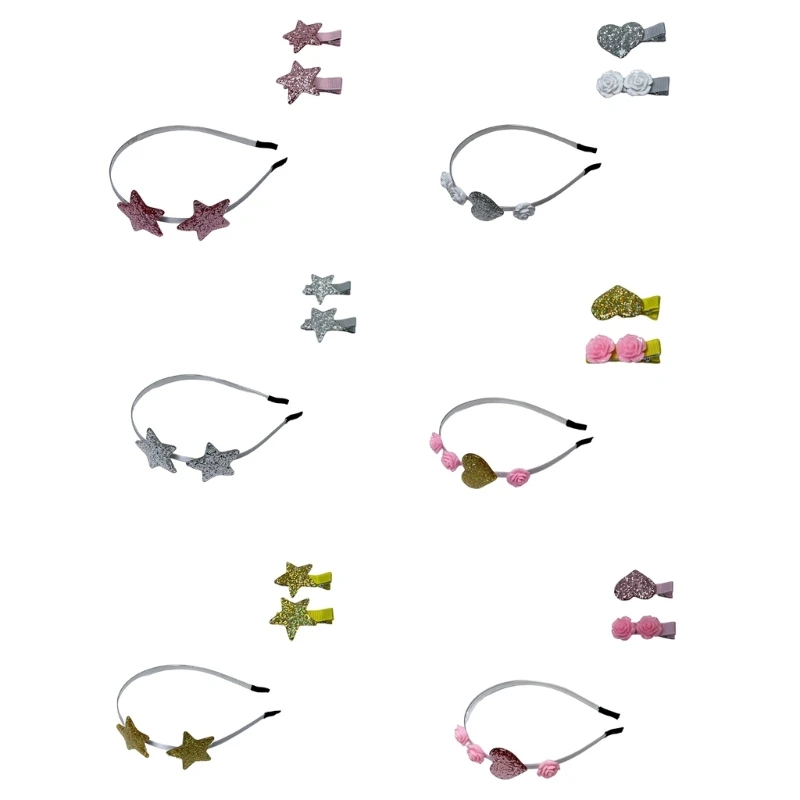 Sweet Style Hairband Hair Barrettes for Children Punk Sequins Shape Hair Pins and Elastic Hairband M6CD
Sweet Style Hairband Hair Barrettes for Children Punk Sequins Shape Hair Pins and Elastic Hairband M6CD