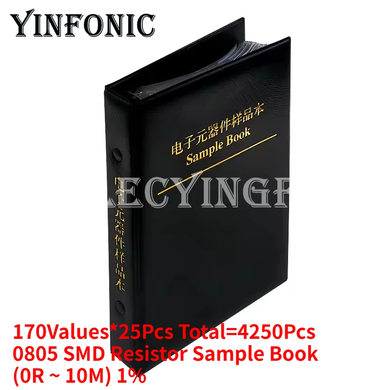 170Values*25Pcs Total=4250Pcs 0805 SMD Resistor Sample Book 1% (0R ~ 10M) Ohm Chip Resistor Assorted Kit
170Values*25Pcs Total=4250Pcs 0805 SMD Resistor Sample Book 1% (0R ~ 10M) Ohm Chip Resistor Assorted Kit