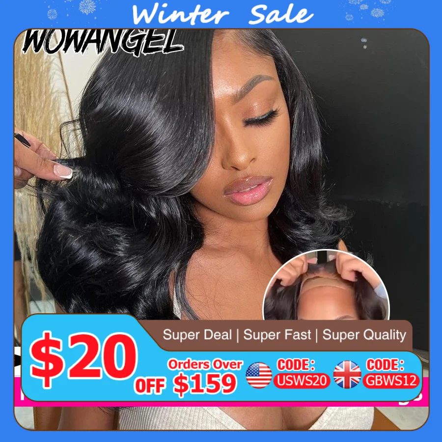 WOWANGEL Pre Cut 5X5 HD Lace Closure Wigs Glueless Body Wave Short Bob Wigs 250% Human Hair Wigs Melt Skins Virgin Bye Bye Knots
WOWANGEL Pre Cut 5X5 HD Lace Closure Wigs Glueless Body Wave Short Bob Wigs 250% Human Hair Wigs Melt Skins Virgin Bye Bye Knots