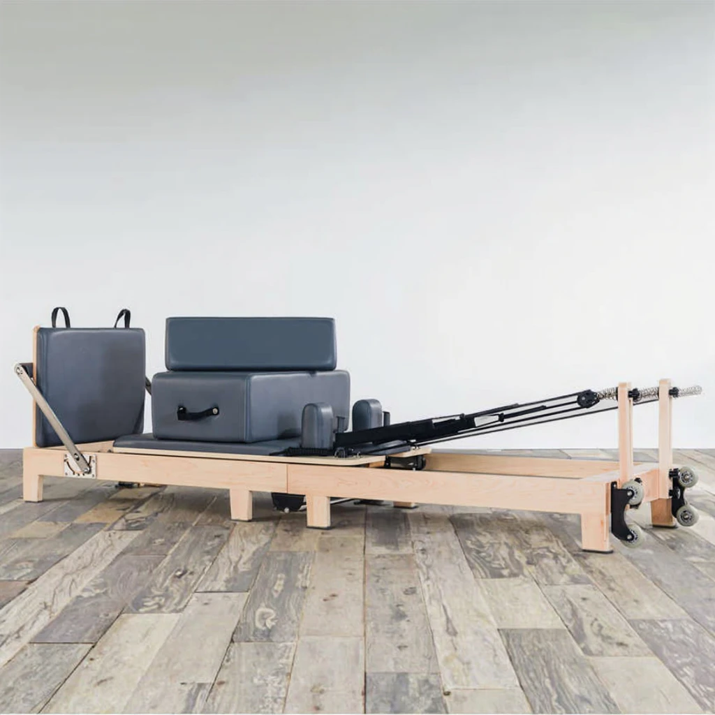Foldable Maple Wood Pilates Reformer, Space-Saving for Full Body & Core Training
Foldable Maple Wood Pilates Reformer, Space-Saving for Full Body & Core Training
