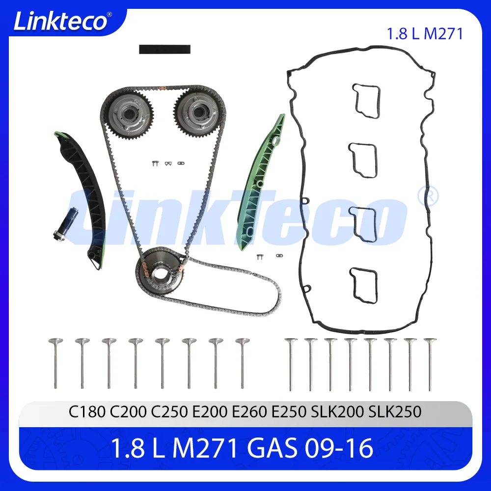 Valve Cover Gasket VVT Gears Timing Chain Kit Valves Fit 1.8 L T M271 For 09-16 Mercedes-Benz C200 E250 CGI W204 W212 R172 1.8
Valve Cover Gasket VVT Gears Timing Chain Kit Valves Fit 1.8 L T M271 For 09-16 Mercedes-Benz C200 E250 CGI W204 W212 R172 1.8