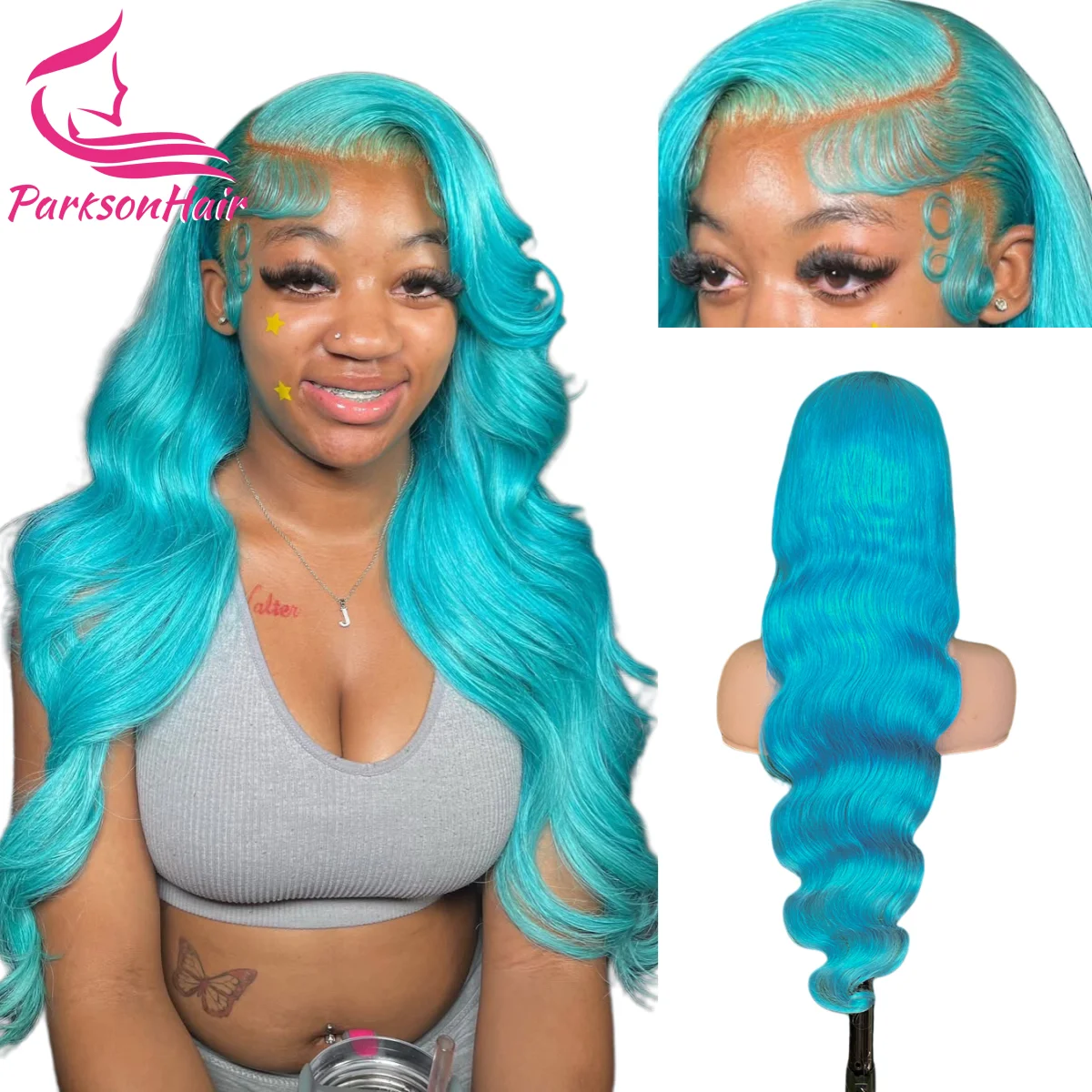 Body Wave Blue Colored Human Hair Wig 13x6 13x4 Transparent Lace Front Wig For Women Pre Plucked 5x5 Glueless Human Hair Wig
Body Wave Blue Colored Human Hair Wig 13x6 13x4 Transparent Lace Front Wig For Women Pre Plucked 5x5 Glueless Human Hair Wig