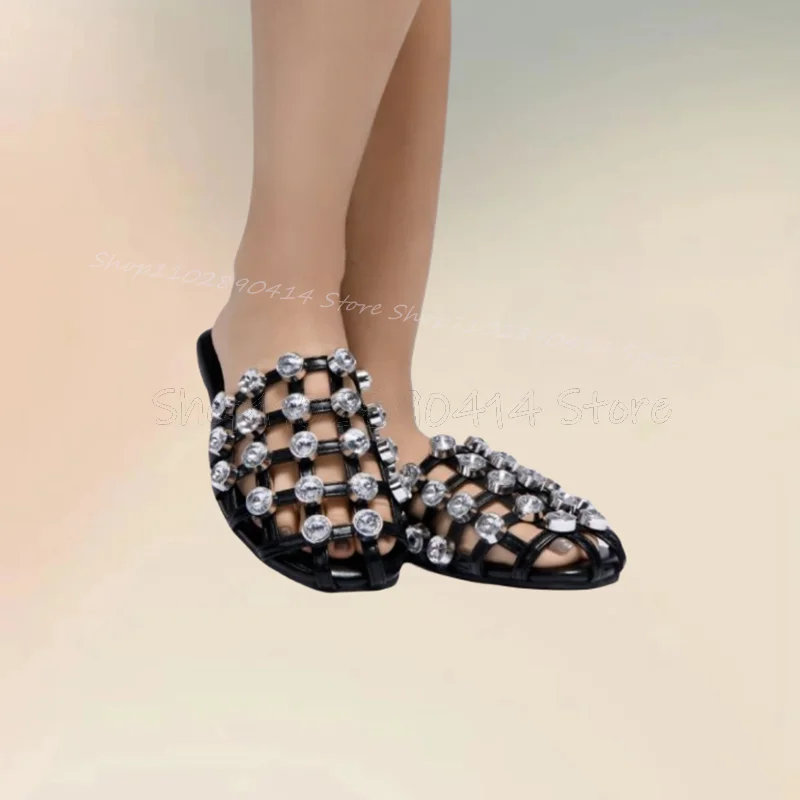 Crystal Decor Black Hollow Design Round Toe Slippers Slip On Women Shoes Low Top Fashion Party Feast 2024 Zapatos Para Mujere
Crystal Decor Black Hollow Design Round Toe Slippers Slip On Women Shoes Low Top Fashion Party Feast 2024 Zapatos Para Mujere