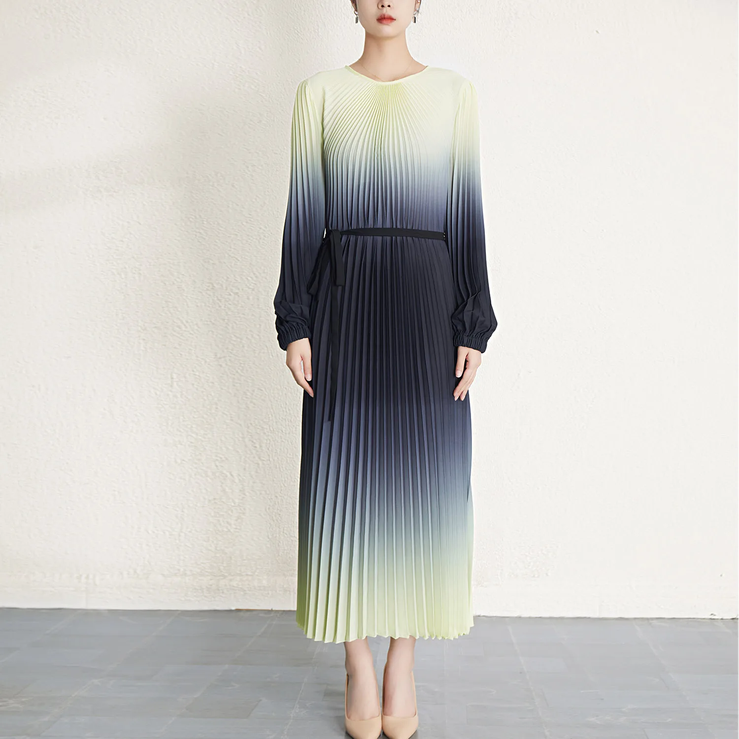 2024 New Spring And Summer Series Round Neck Pullover Pleated Dress Loose Belt Casual Woman Long-sleeved Dress
2024 New Spring And Summer Series Round Neck Pullover Pleated Dress Loose Belt Casual Woman Long-sleeved Dress