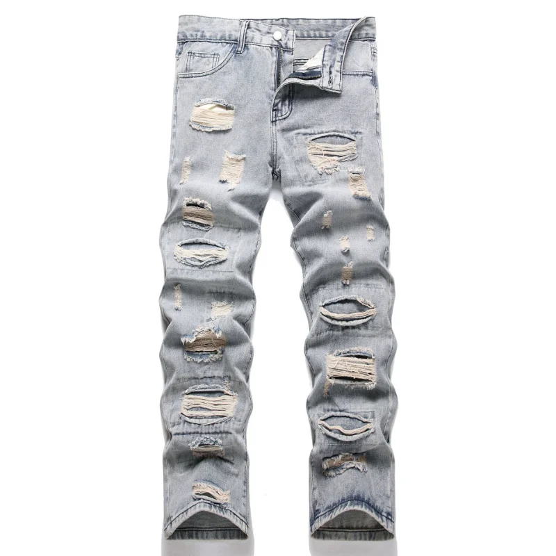 Kakan - European and American New Hip Hop Hole Patch Cat Beard Jeans for Men, Trendy Slim Fit Long Jeans K09-160
Kakan - European and American New Hip Hop Hole Patch Cat Beard Jeans for Men, Trendy Slim Fit Long Jeans K09-160
