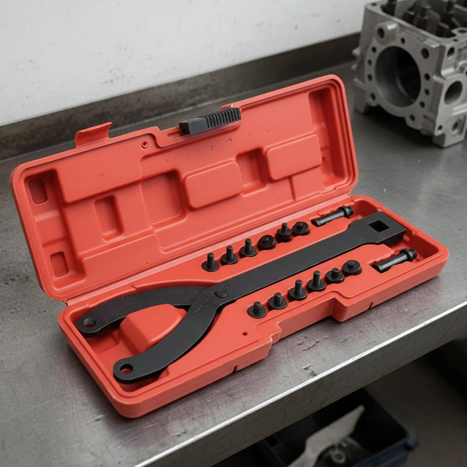 Cam Gear Adjustment Wrench Camshaft Alignment Kit Blocage Arbres Cames for German Auto 2.4 3.2 Service
Cam Gear Adjustment Wrench Camshaft Alignment Kit Blocage Arbres Cames for German Auto 2.4 3.2 Service