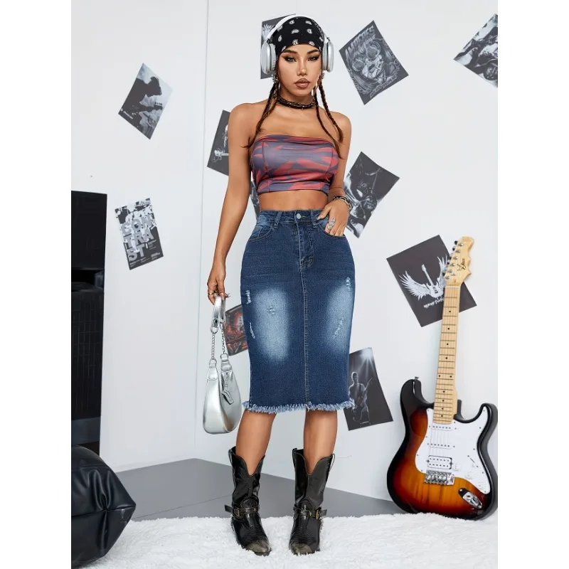 Women's Skirts Denim Frayed Hem Bodycon Fashionable Summer Casual Chic Mini Length Trendy Streetwear High Waist
Women's Skirts Denim Frayed Hem Bodycon Fashionable Summer Casual Chic Mini Length Trendy Streetwear High Waist