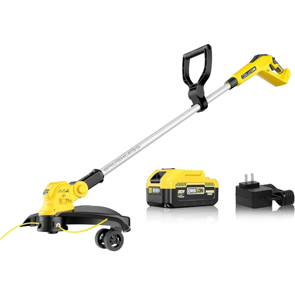 15" Cordless Weed Wacker & Edger for Dewalt 20V Battery, 4.0Ah Battery Powered Weed Eater, Brushless Motor, Fast Charger
15" Cordless Weed Wacker & Edger for Dewalt 20V Battery, 4.0Ah Battery Powered Weed Eater, Brushless Motor, Fast Charger