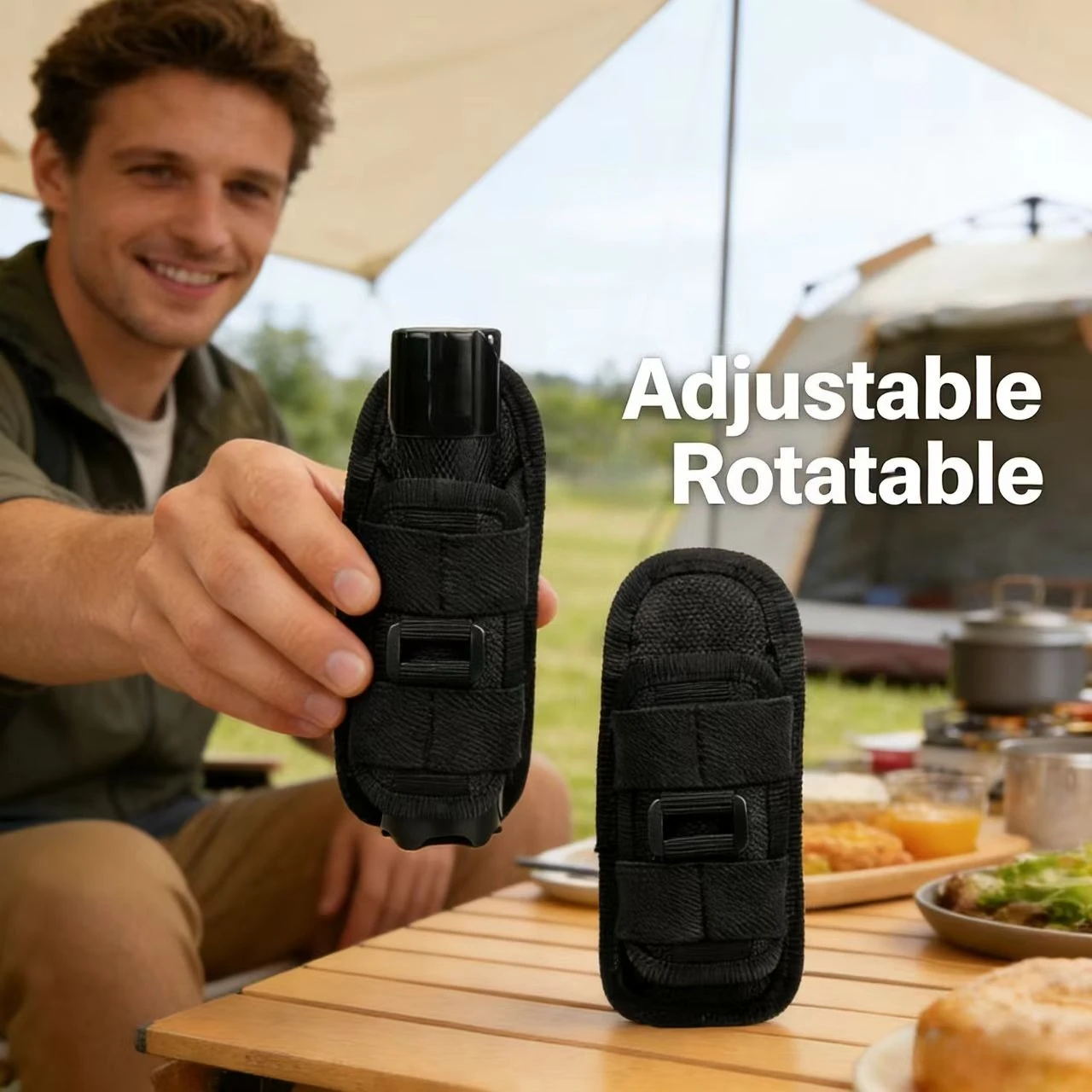 Тактический чехол для фонарика из нейлона, регулируемый поворотный держатель для фонарика с клипсой для ремня, для активного отдыха, походов, кемпинга, охоты
Тактический чехол для фонарика из нейлона, регулируемый поворотный держатель для фонарика с клипсой для ремня, для активного отдыха, походов, кемпинга, охоты