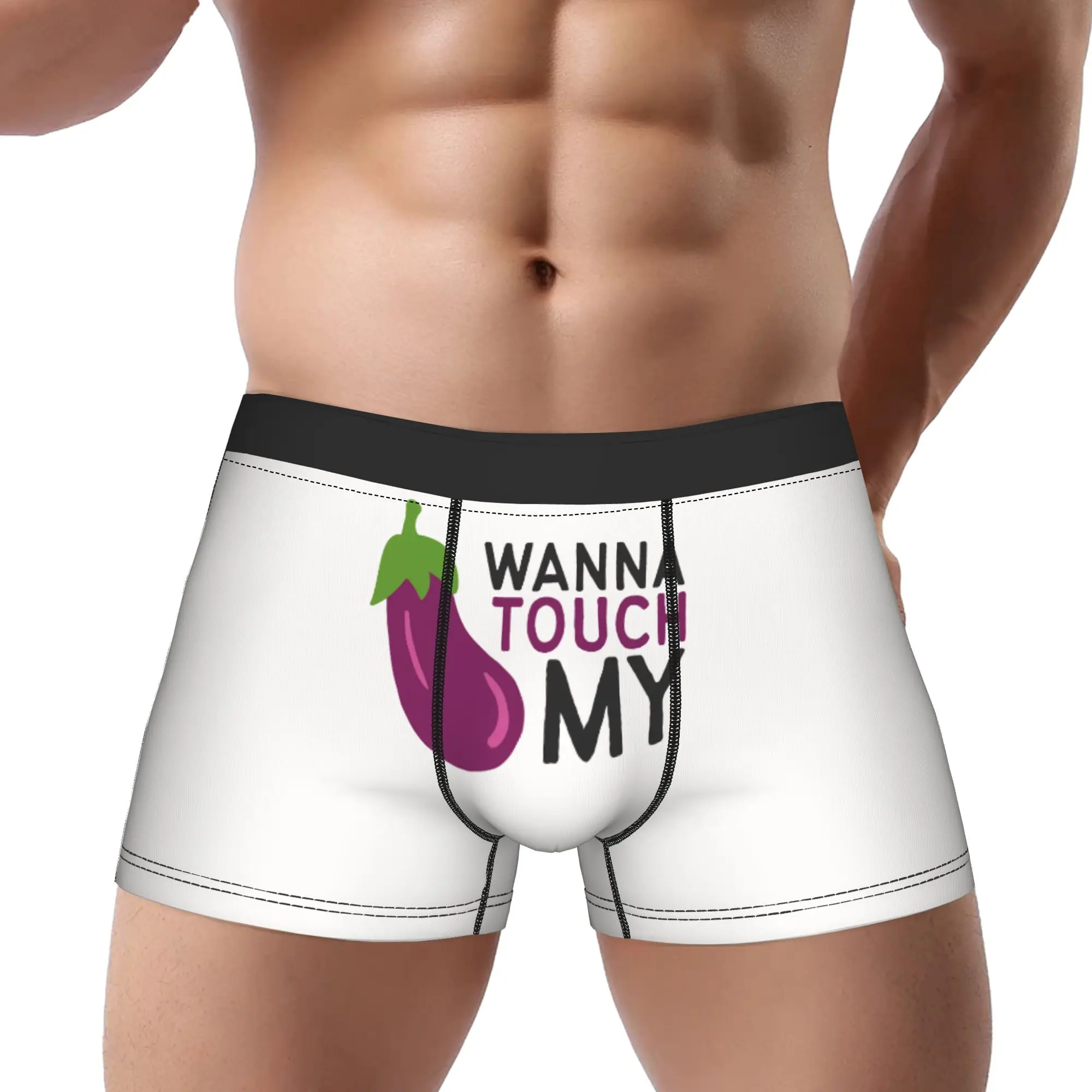 Мужские трусы-боксеры из полиэстера с принтом Wanna Touch My Underwear
Мужские трусы-боксеры из полиэстера с принтом Wanna Touch My Underwear